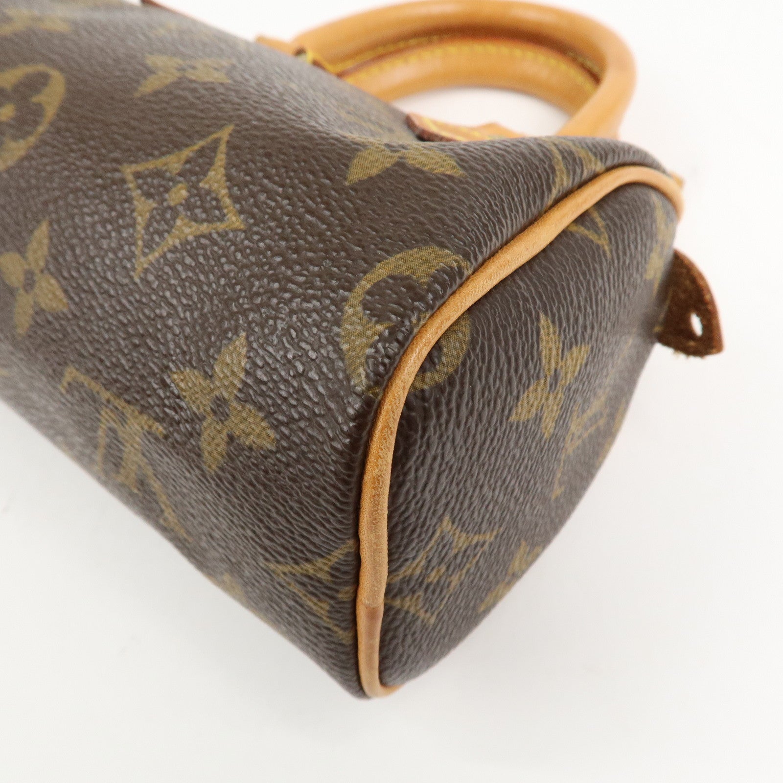 Louis Vuitton Monogram Mini Speedy Hand Bag Brown M41534