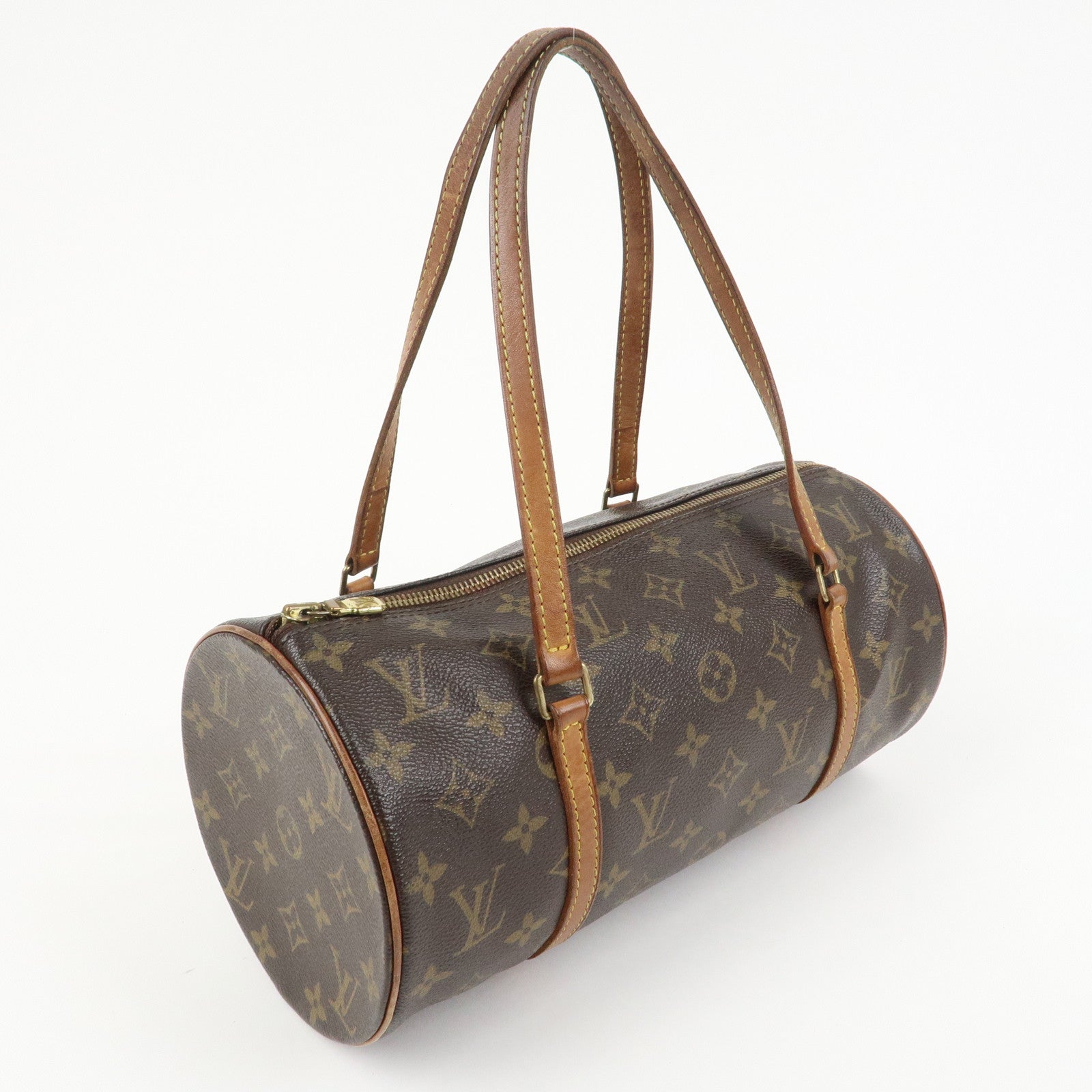 Louis Vuitton Monogram Papillon 30 Hand Bag Brown M51385