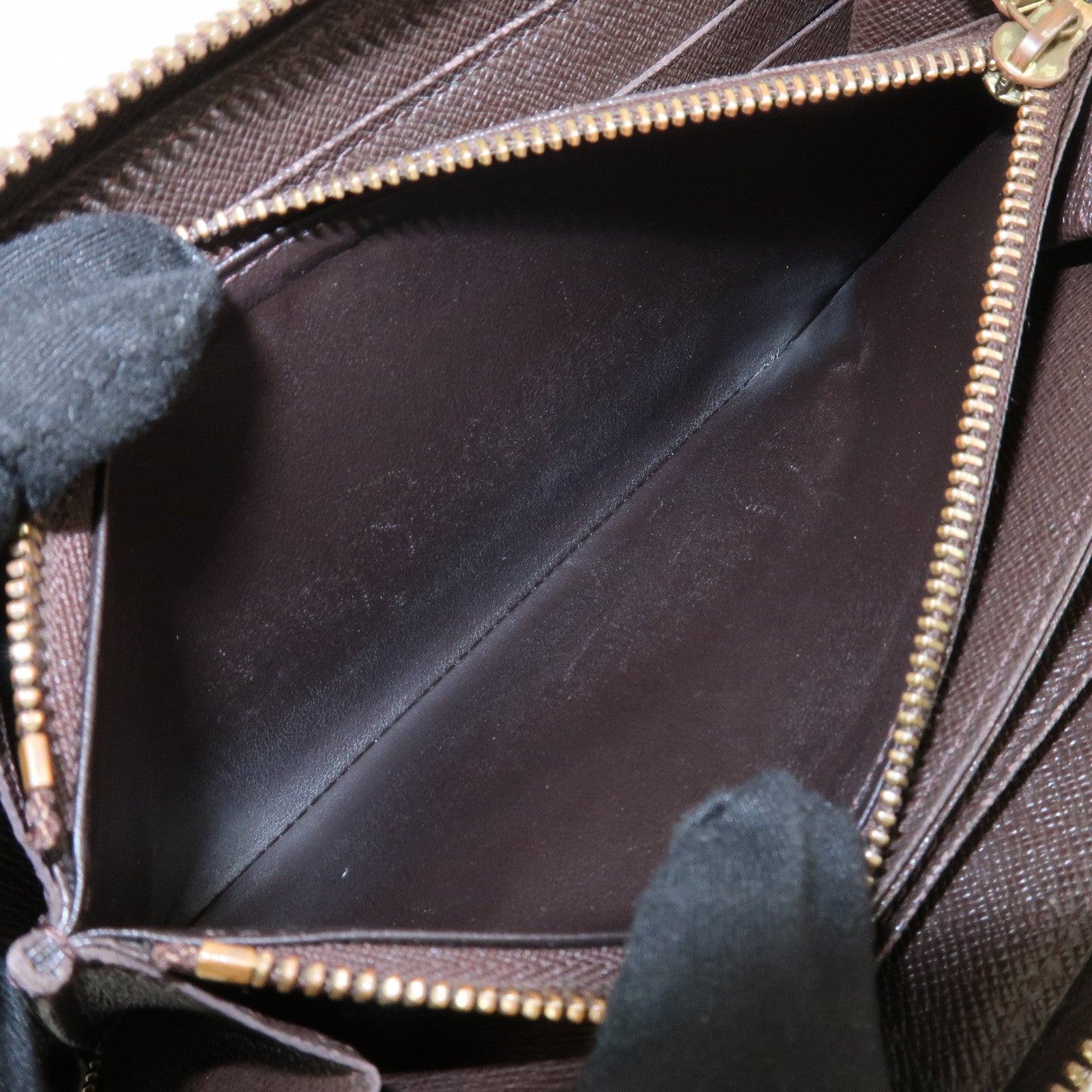 Louis Vuitton Damier Zippy Round Wallet Old Style Brown N60015