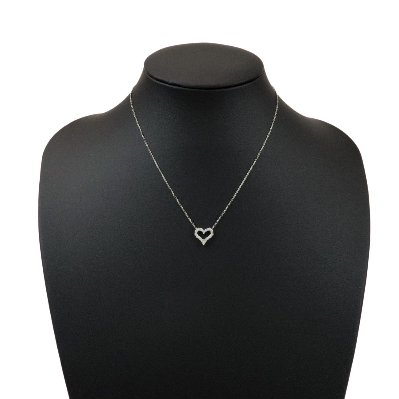 Tiffany & Co Sentimental Heart Diamond Necklace PT950 Platinum