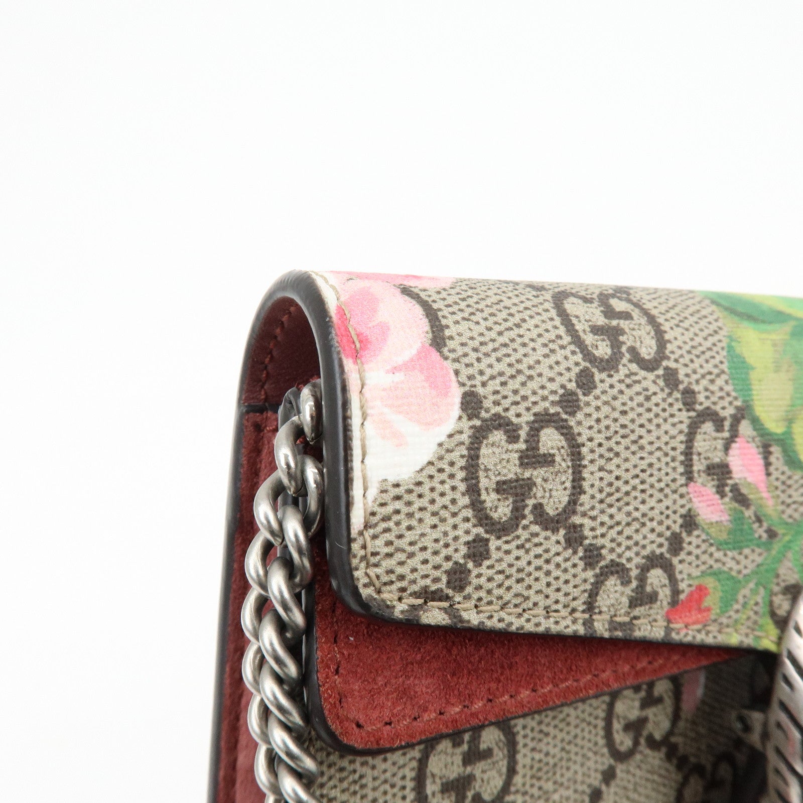 GUCCI Dionysus GG Supreme Suede Super Mini Chain Shoulder Bag