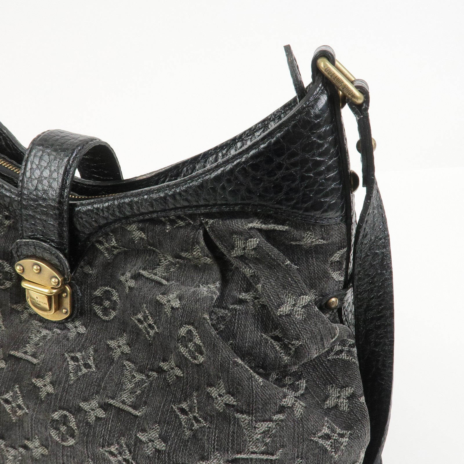 Louis Vuitton Monogram Denim Slightly Shoulder Bag Noir M95835