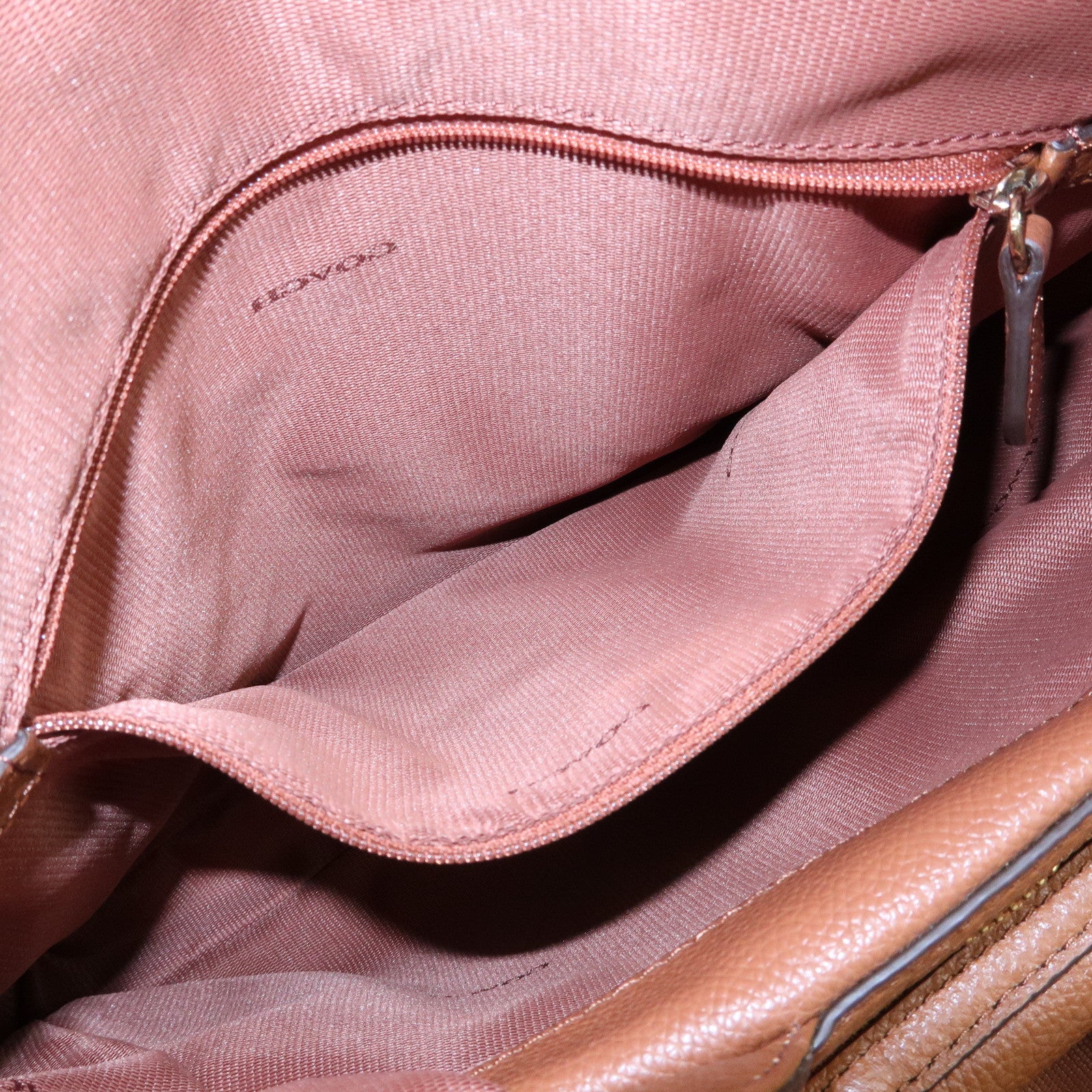 COACH Logo Leather Shoulder Bag Hand Bag Brown