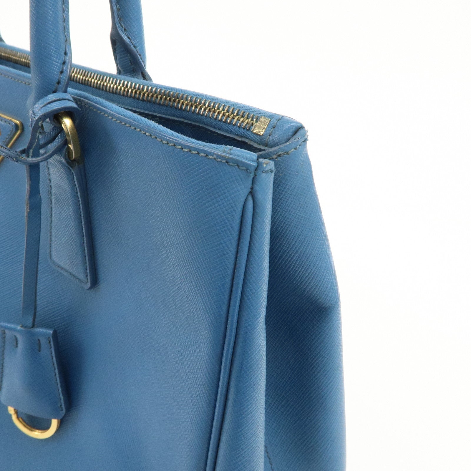 PRADA Galleria Saffiano Leather 2Way Bag Hand Bag Blue BN2274