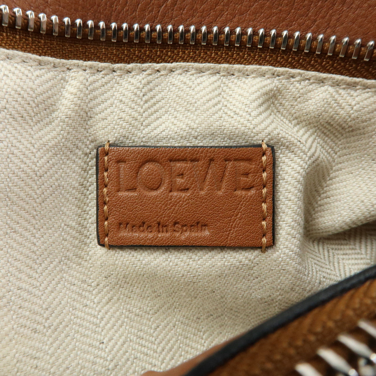 LOEWE Anagram Calf Leather Puzzle Bag Small 2Way Shoulder Bag Tan