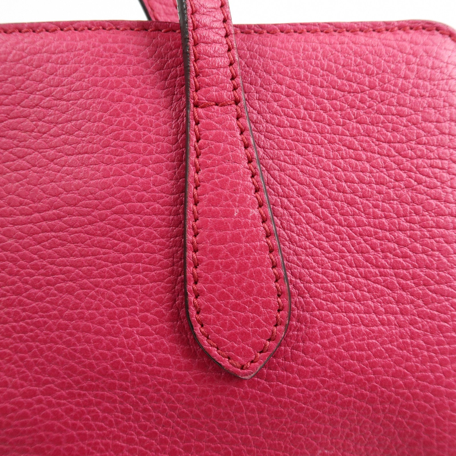 GUCCI Swing Leather Medium Tote Bag Shoulder Bag Pink 354408