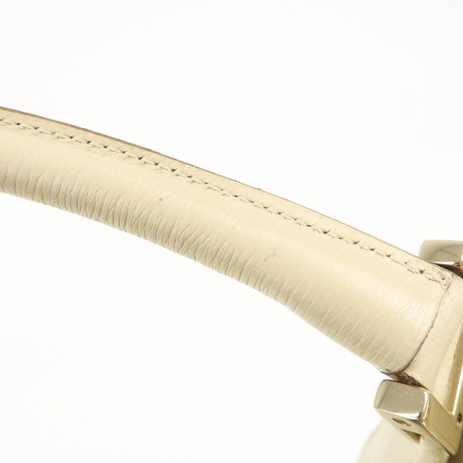 GUCCI Jackie Leather Shoulder Bag Hand Bag Light Beige 002 1067 Used