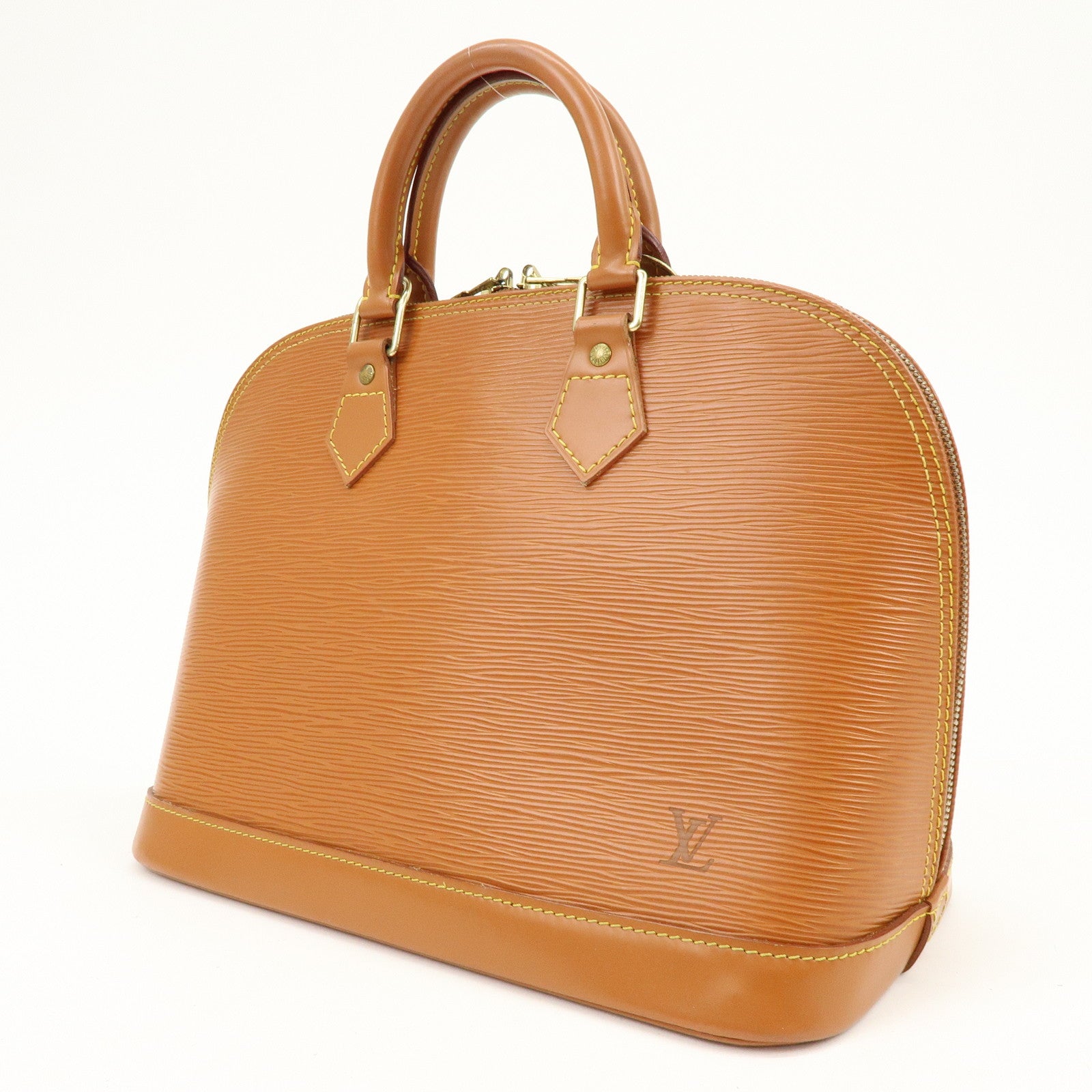 Louis Vuitton Epi Leather Alma PM Hand Bag Zipang Gold M52148