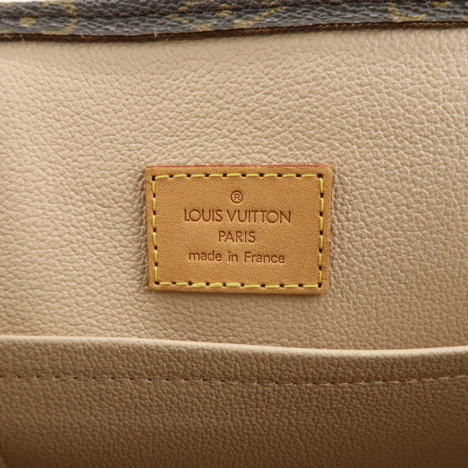 Louis Vuitton Monogram Sac Plat Tote Bag Hand Bag Brown M51140