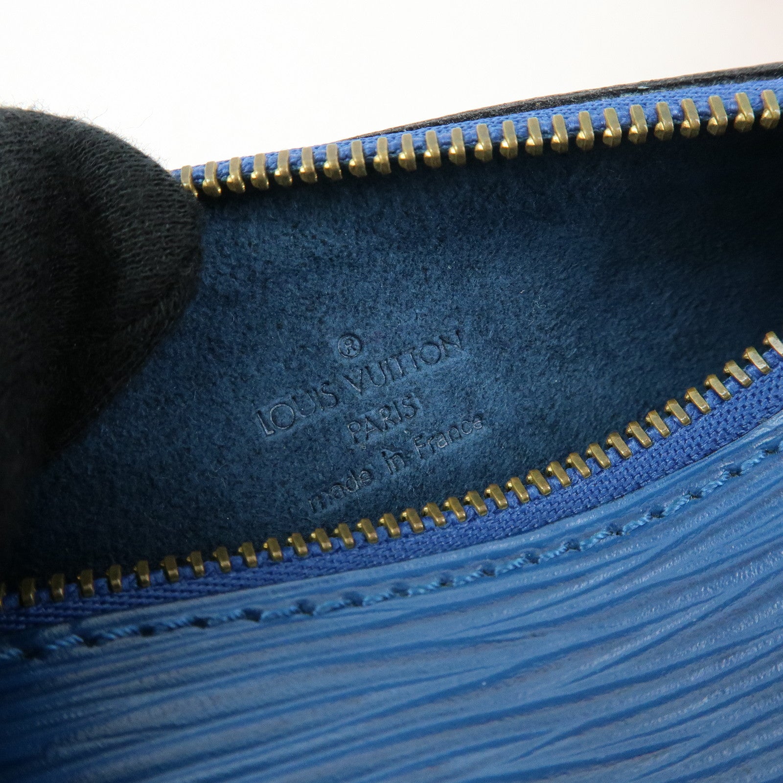 Louis Vuitton Epi Set of 2 Leather Soufflot Pouch Red Blue