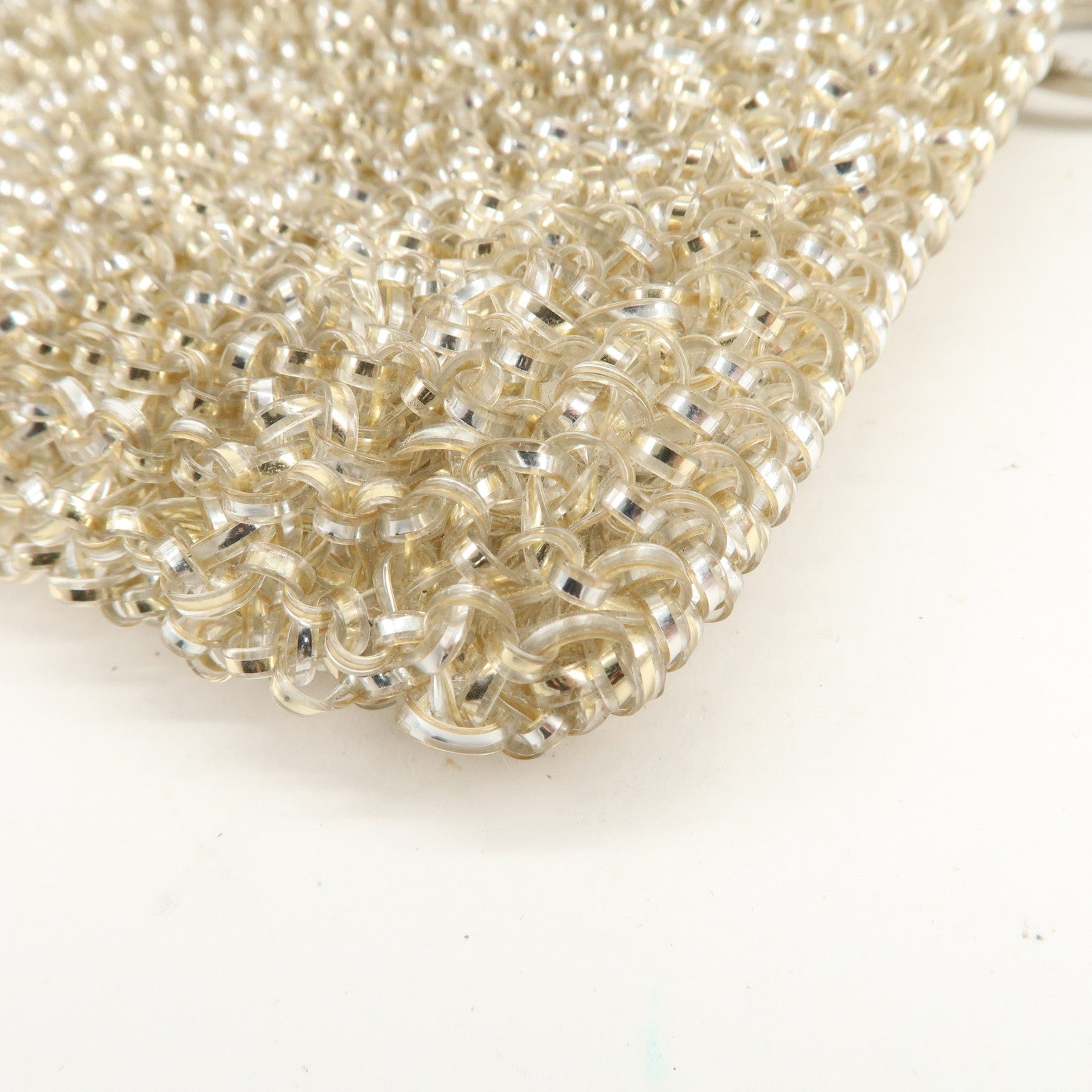 ANTEPRIMA PVC 2Way Bag Hand Bag Chain Shoulder Bag Champagne Gold