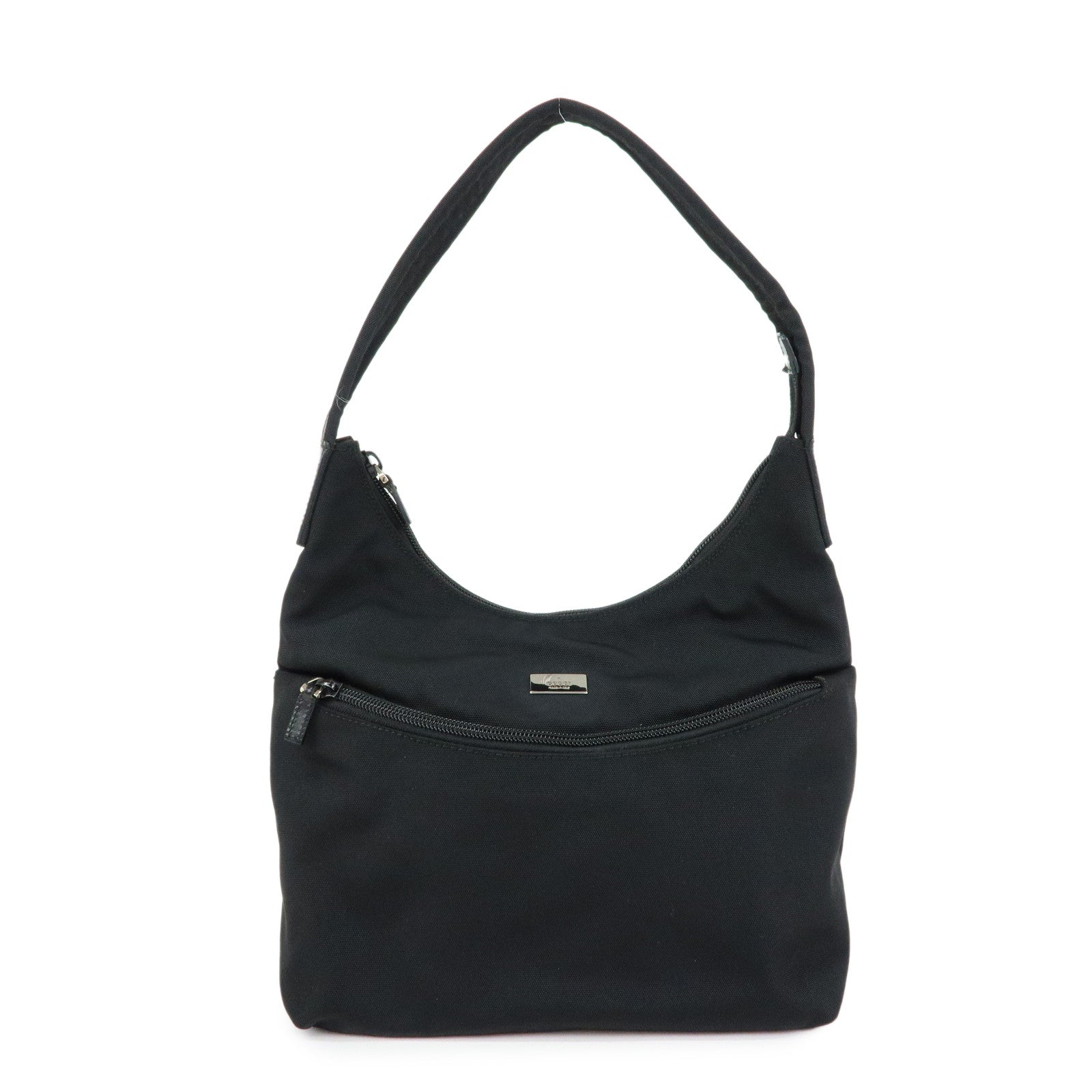 GUCCI GG Nylon Leather Shoulder Bag Black 001・3386