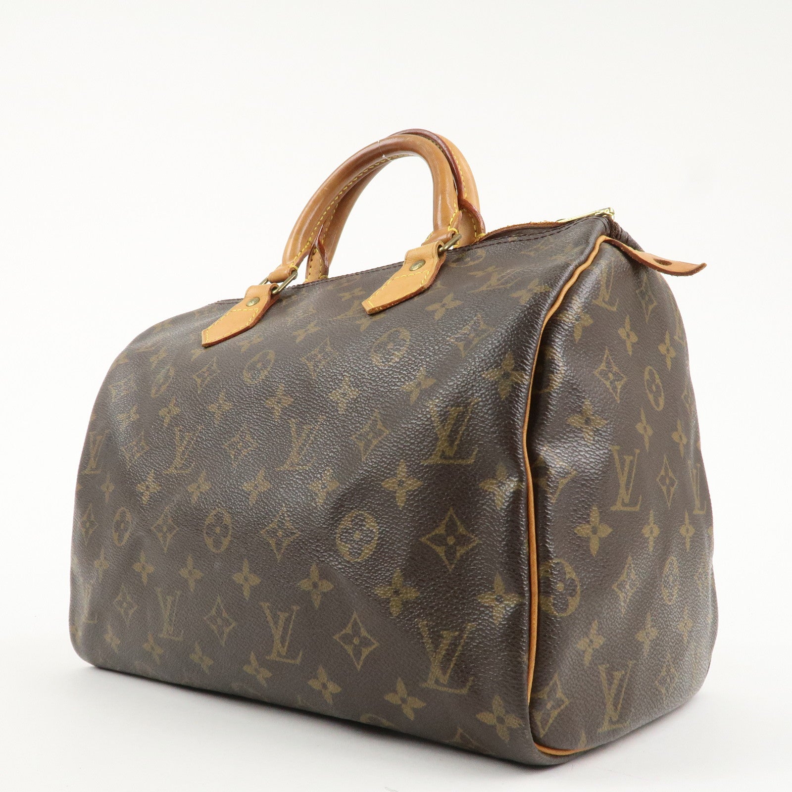 Louis Vuitton Monogram Speedy 30 Boston Bag Hand Bag Brown M41526 Used