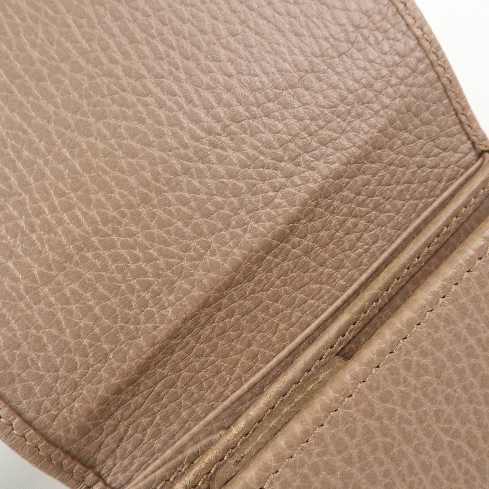 GUCCI GG Marmont Leather Compact Wallet Pink Beige 59858