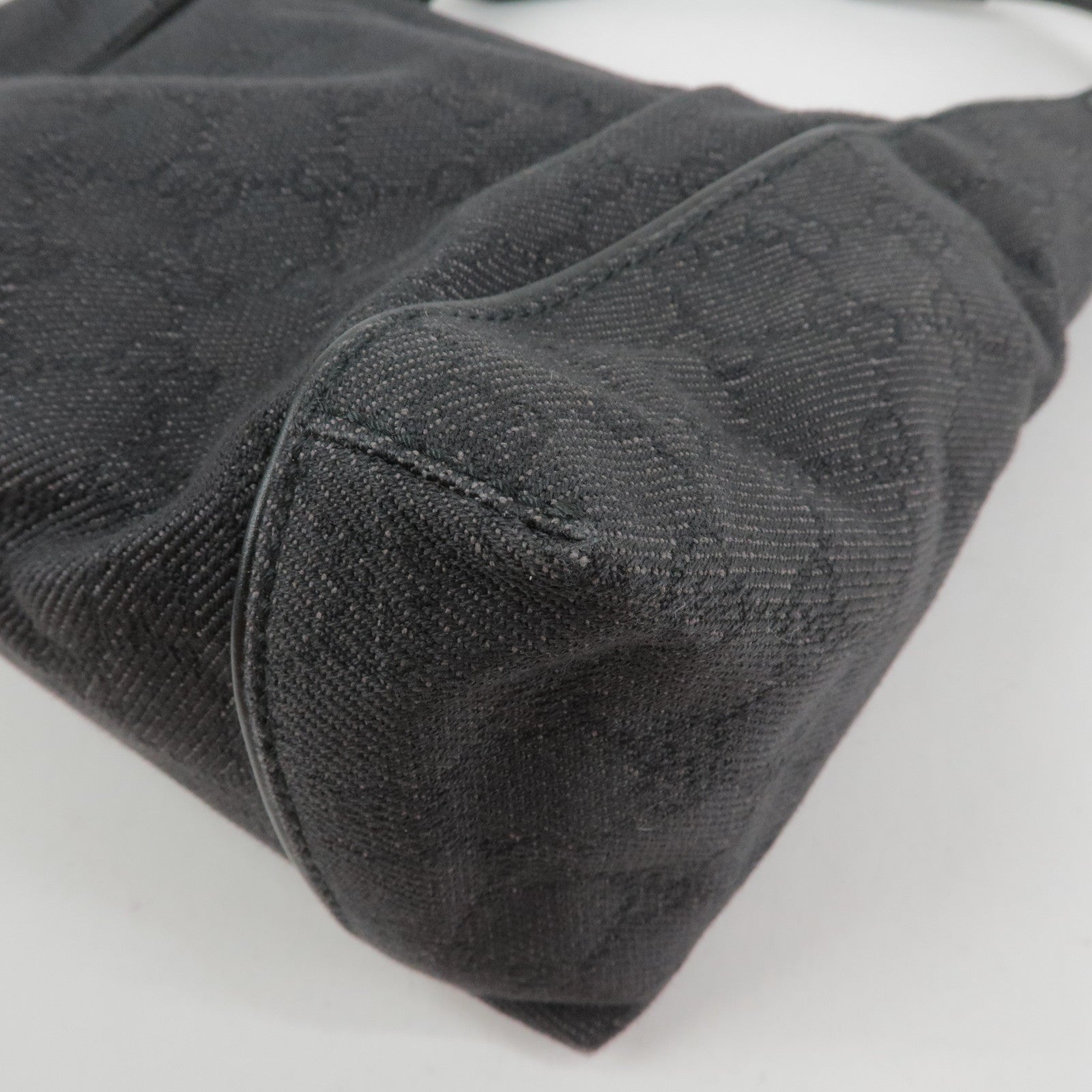 GUCCI GG Monogram Leather Shoulder Bag Hand Bag Black 101333