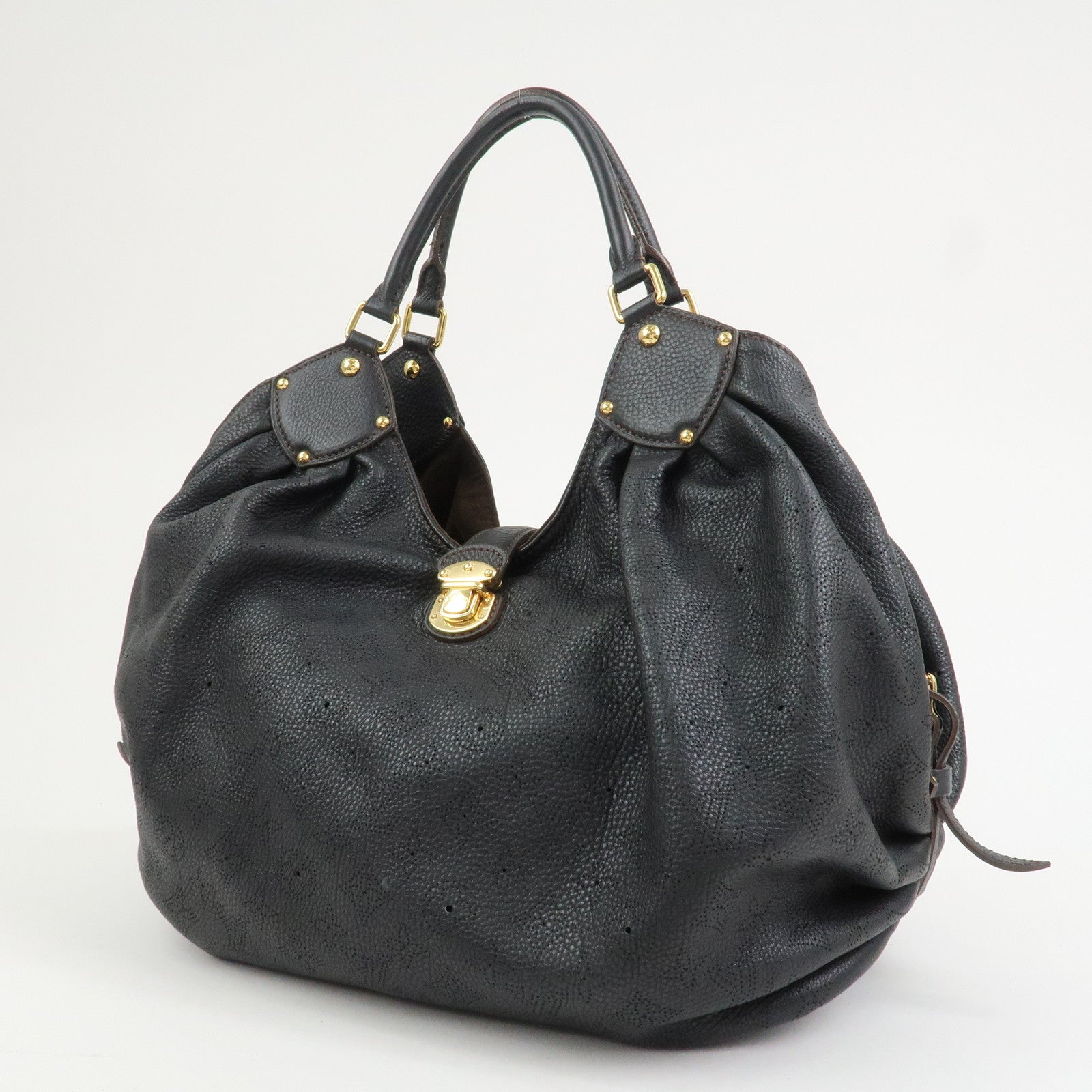 Louis Vuitton Monogram Mahina XL Leather Hand Bag Noir M95547