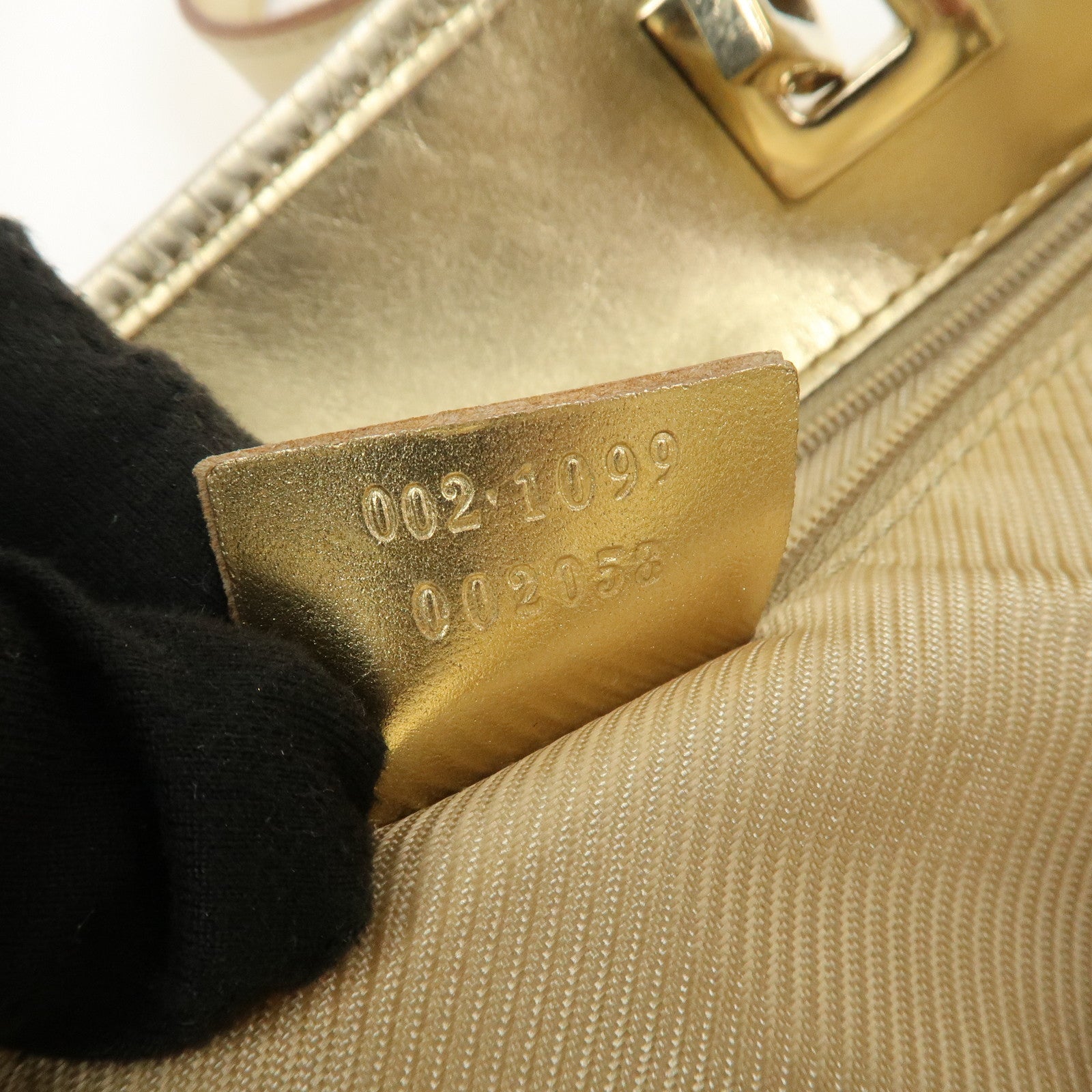 GUCCI GG Canvas Leather Shoulder Bag Tote Bag Gold 002.1099