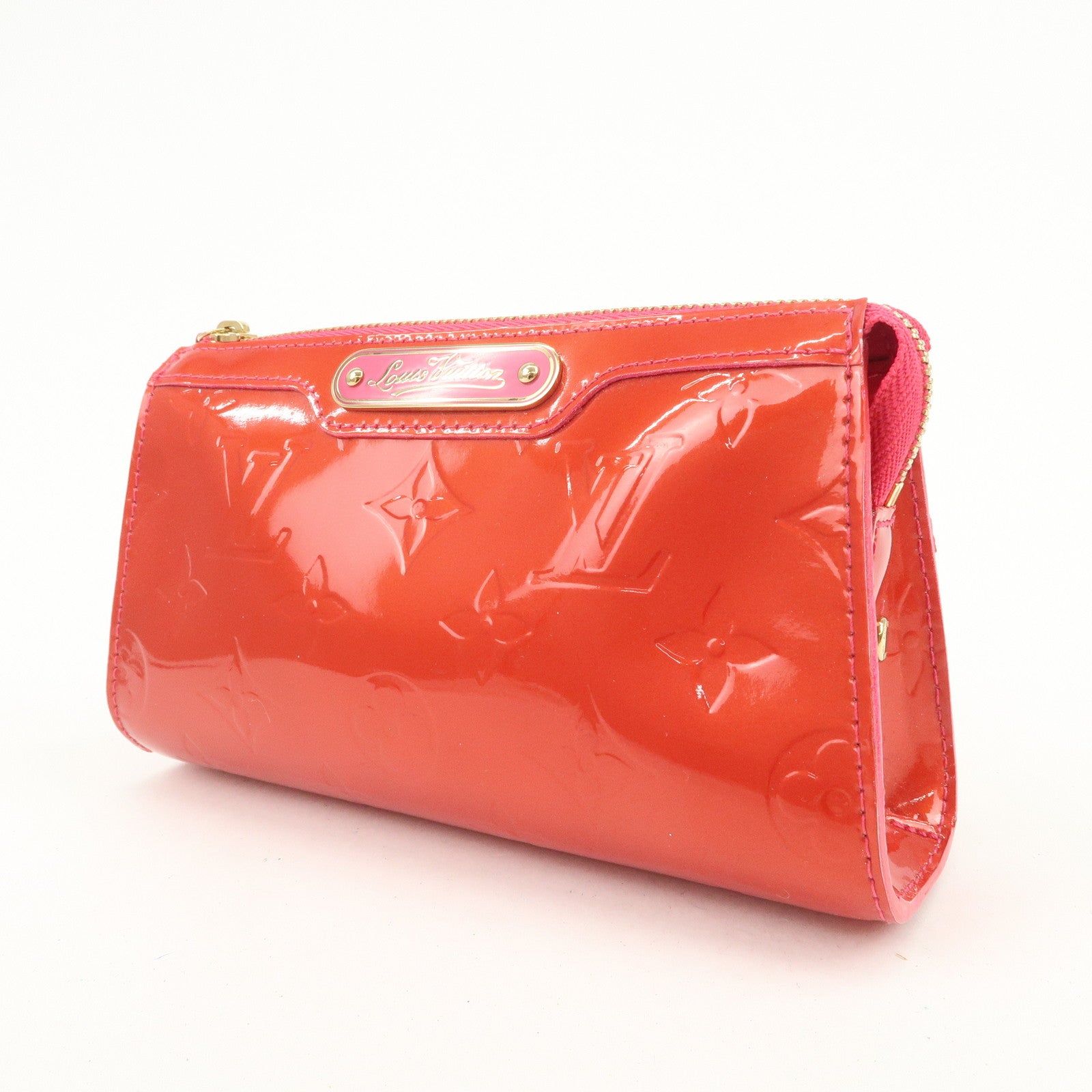 Louis Vuitton Monogram Vernis Trousse Cosmetic Pouch Red M93647