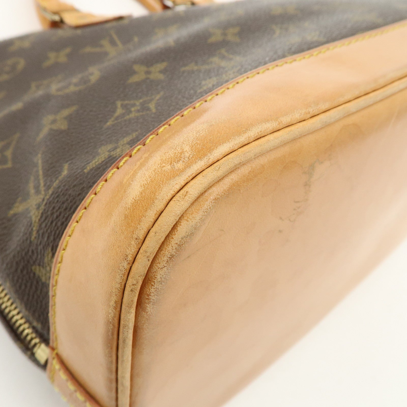 Louis Vuitton Monogram Canvas Alma Hand Bag Brown M51130 Used