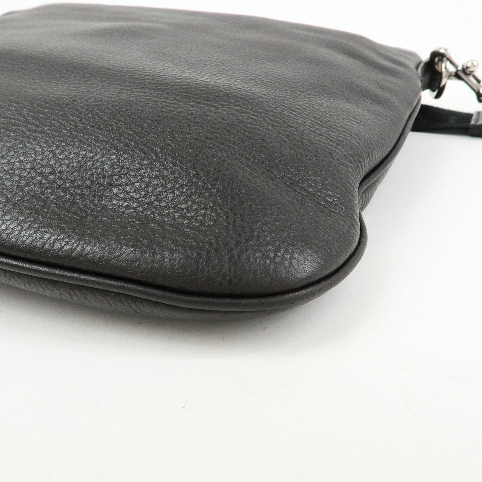 LOEWE Anagram Leather Shoulder Bag Crossbody Bag Dark Brown