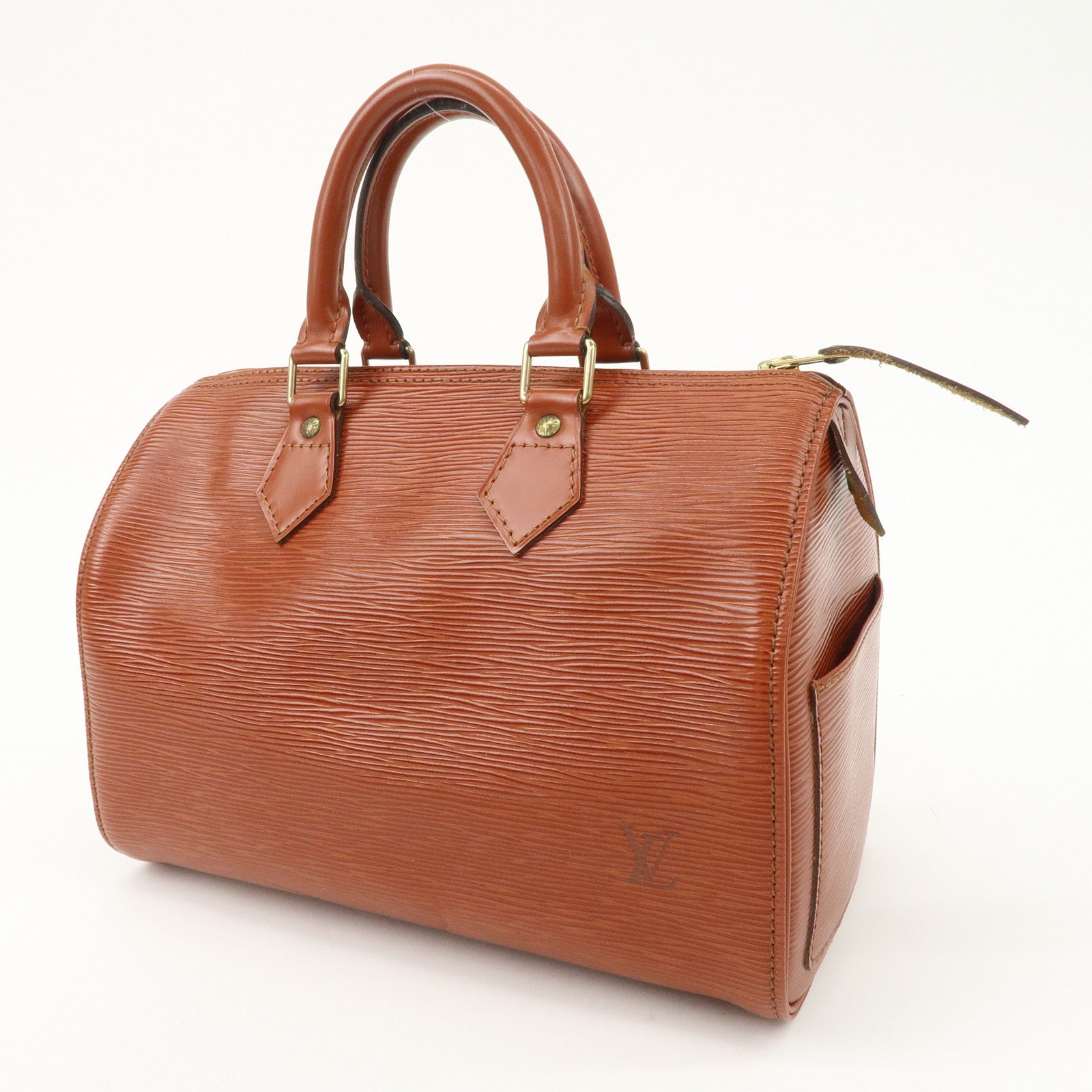Louis Vuitton Epi Speedy 25 Hand Boston Bag Kenya Brown M43013 Used