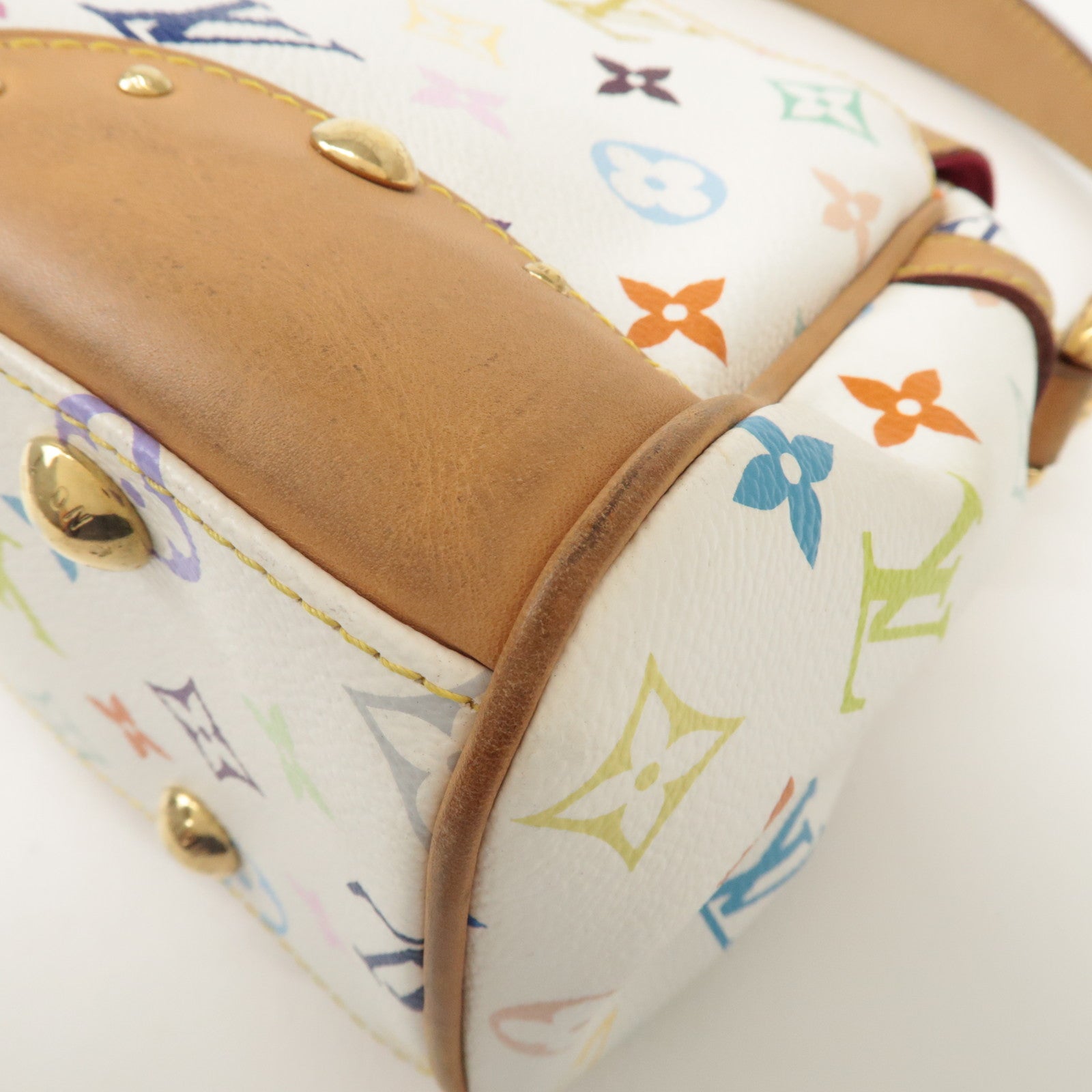 Louis Vuitton Monogram Beverly MM Shoulder Bag Blanc M40203 Used