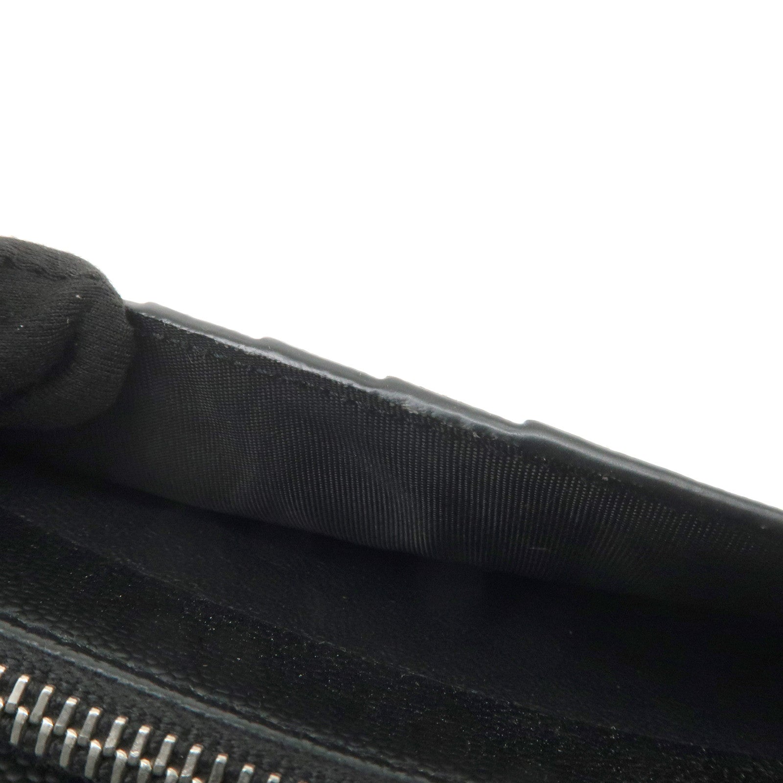 SAINT LAURENT PARIS Leather Bi-fold Long Wallet Black 396308