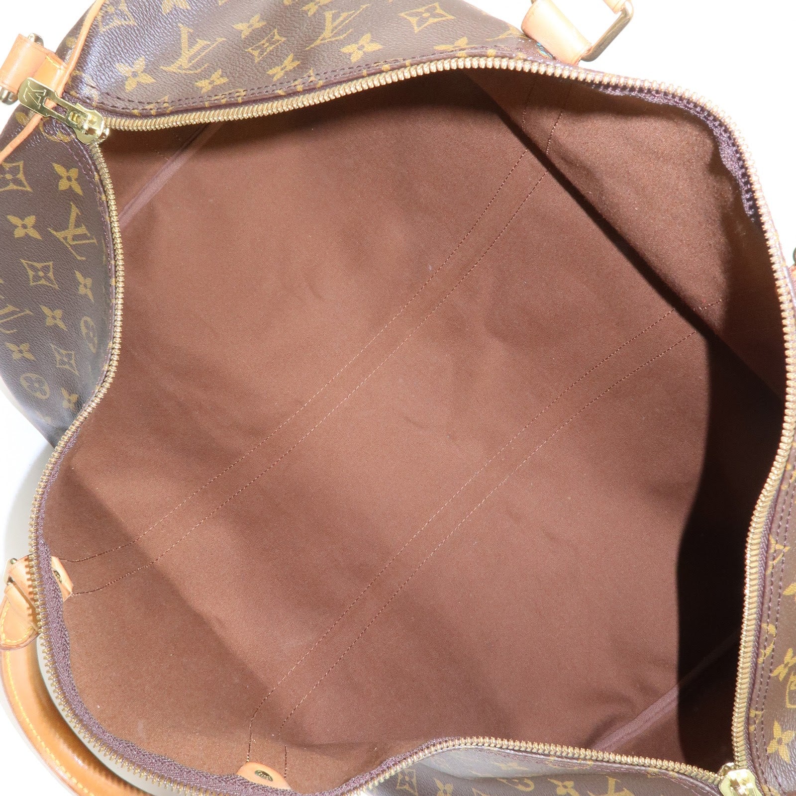 Louis Vuitton Keep All Bandouliere 55 Boston Bag Brown M56714 Used