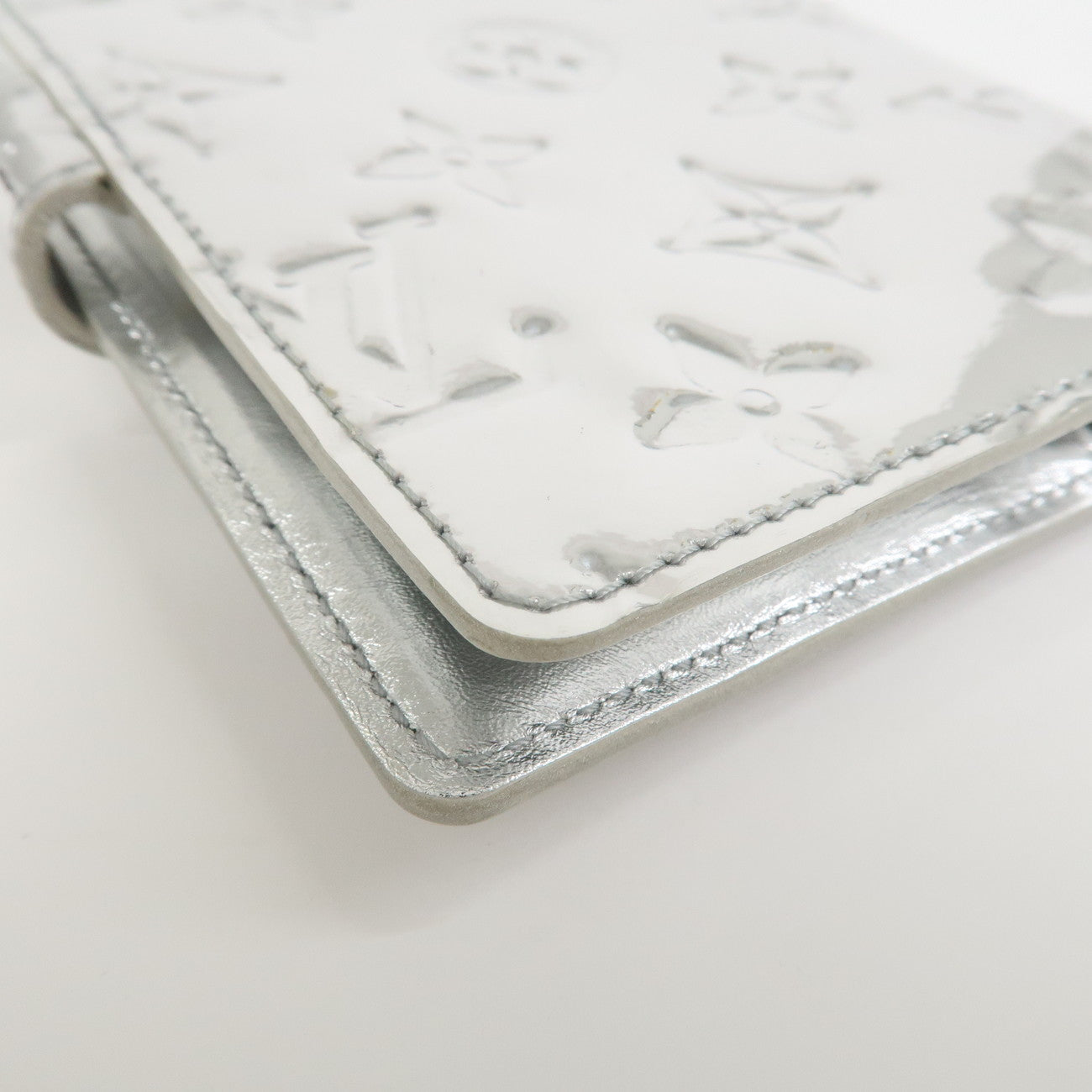 Louis Vuitton Monogram Miroir Agenda PM Planner Cover Argent R20963