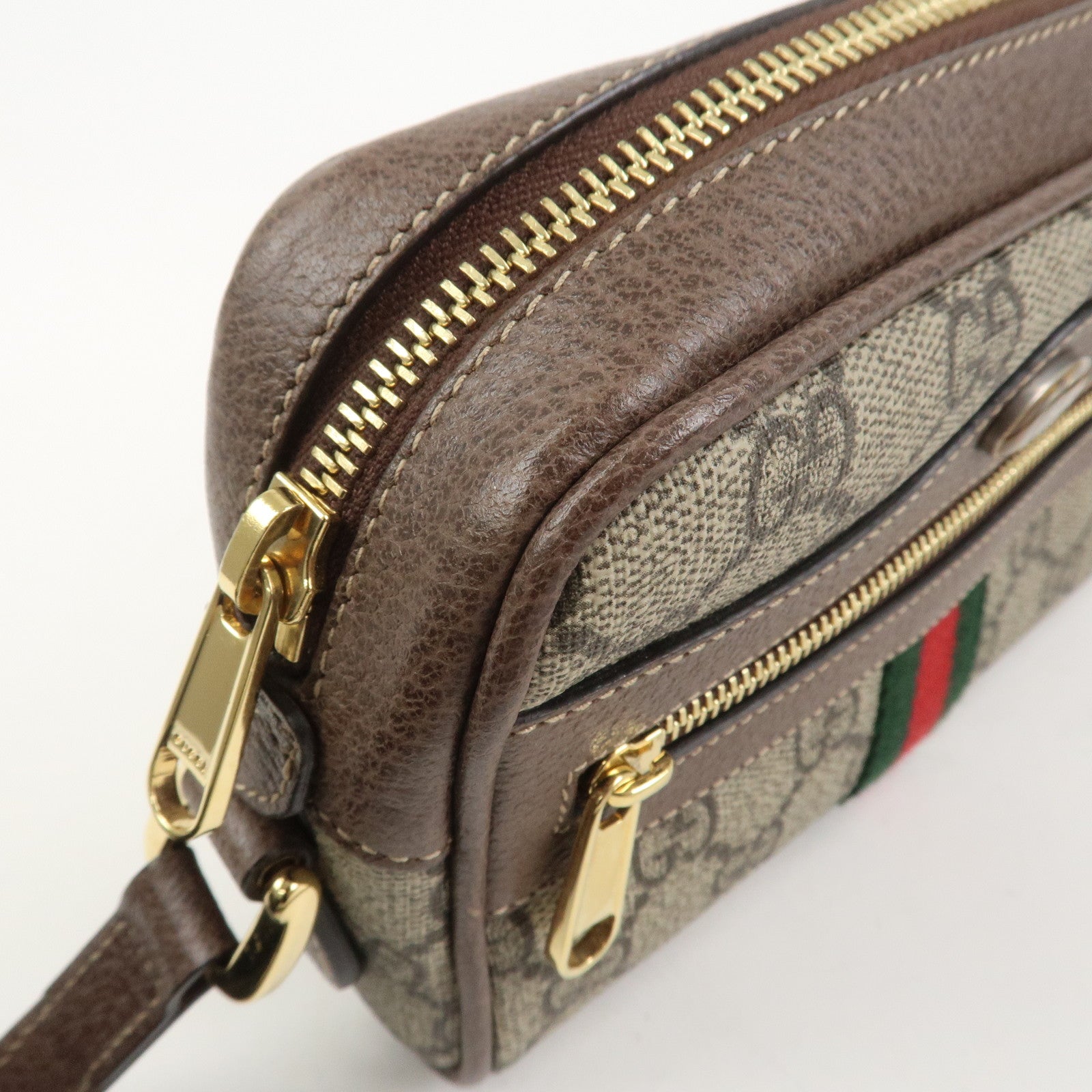 GUCCI Ophidia Sherry GG Supreme PVC Shoulder Bag Beige