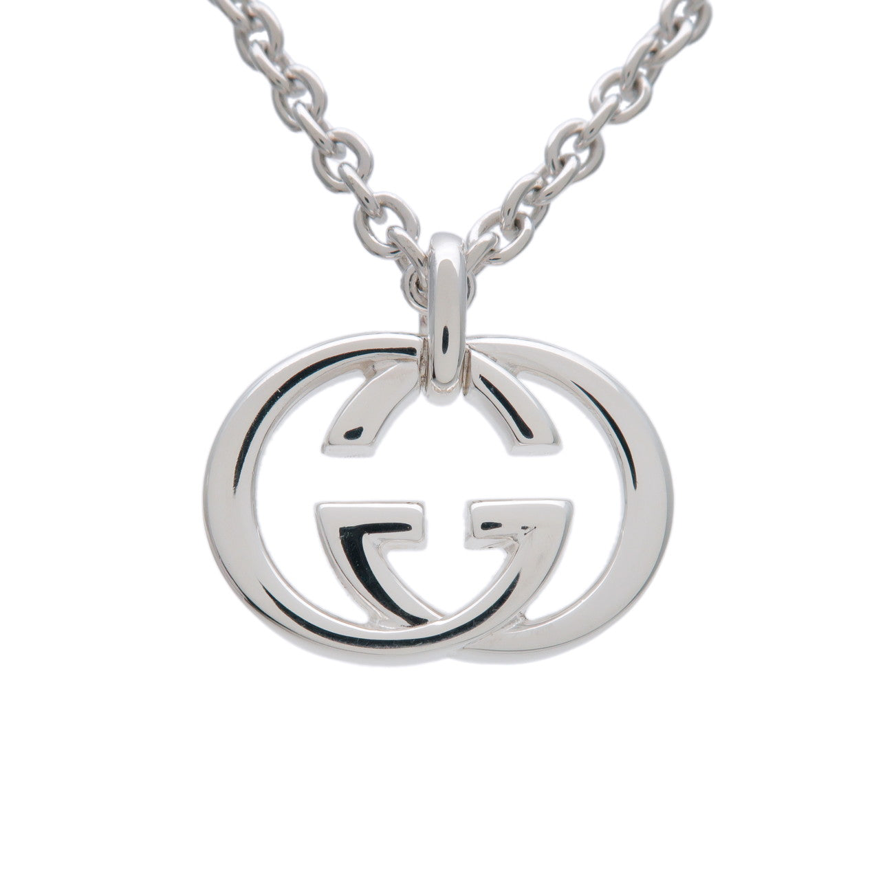 GUCCI Interlocking G Chain Necklace SV925 Silver