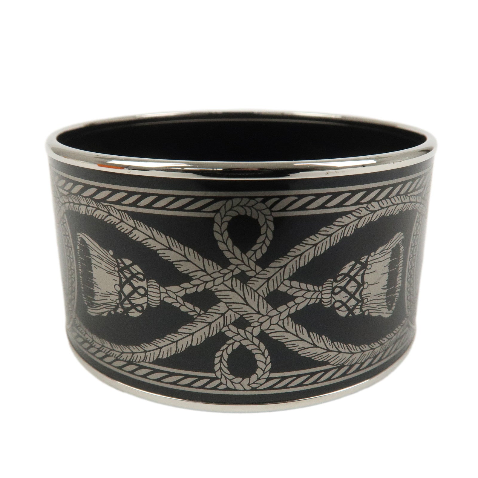 HERMES Email TGM Bangle Bracelet Black