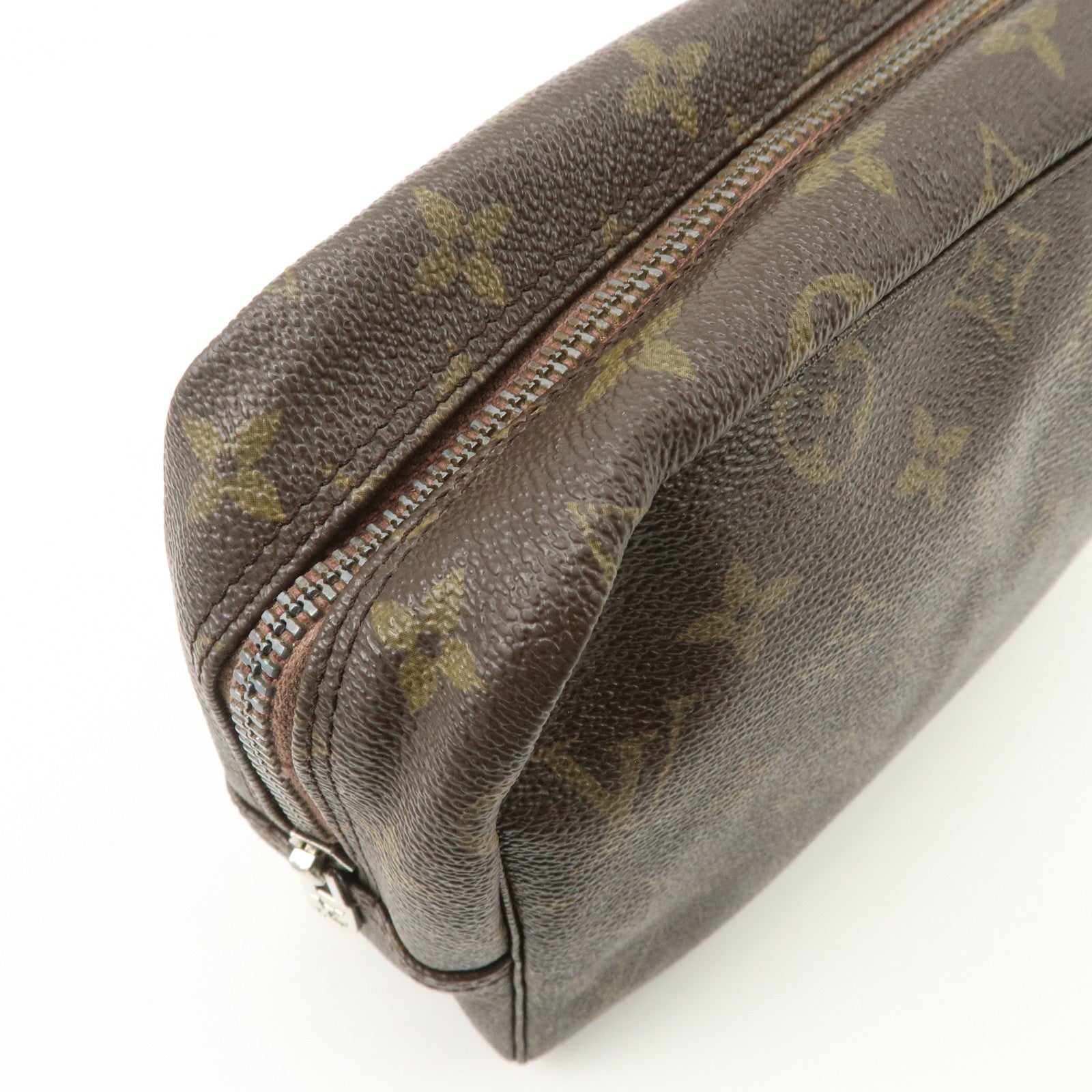 Louis Vuitton Monogram Trousse Toilette 28 Pouch Brown M47522 Used