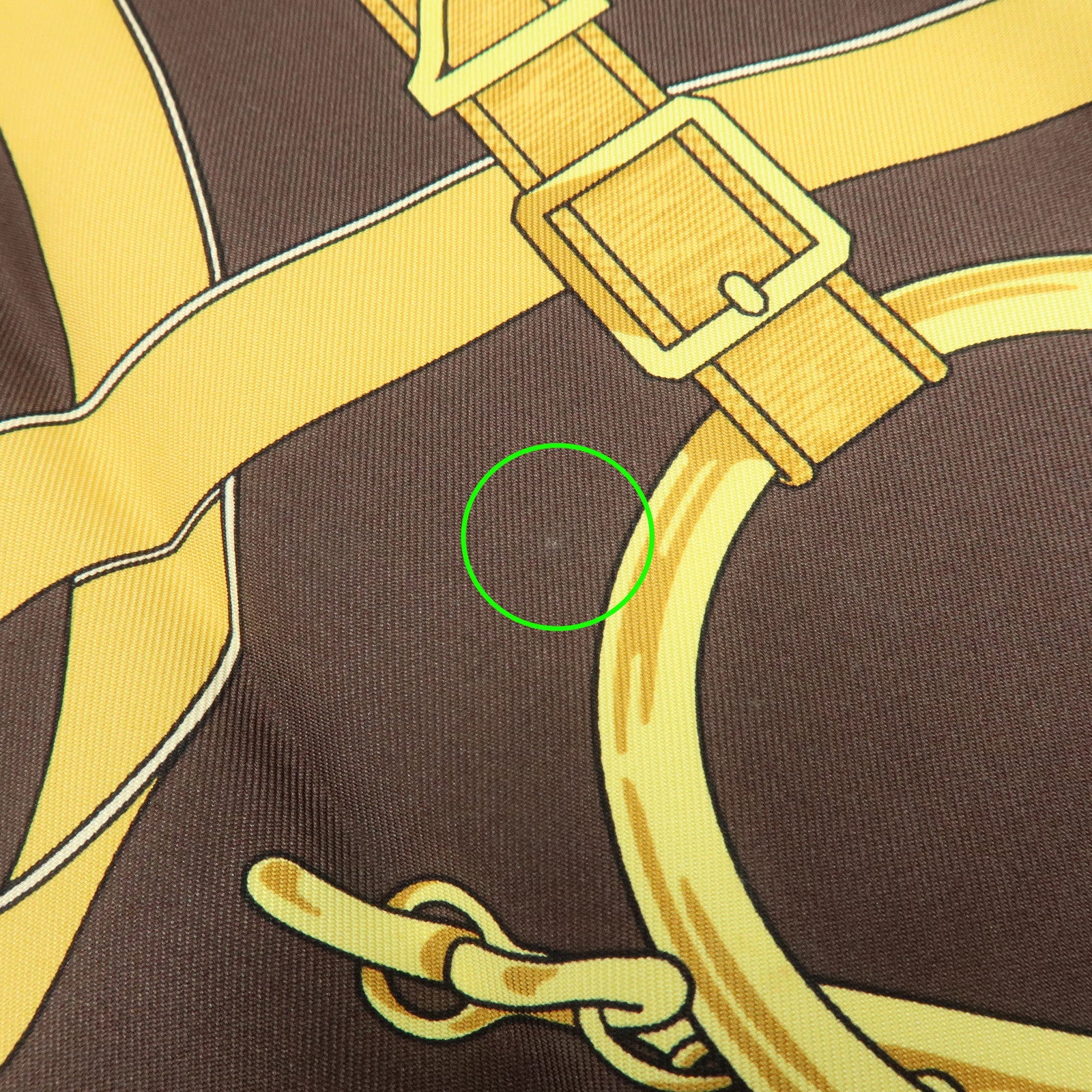 HERMES Carre 90 Silk 100% Scarf Eperon d'or Brown Gold
