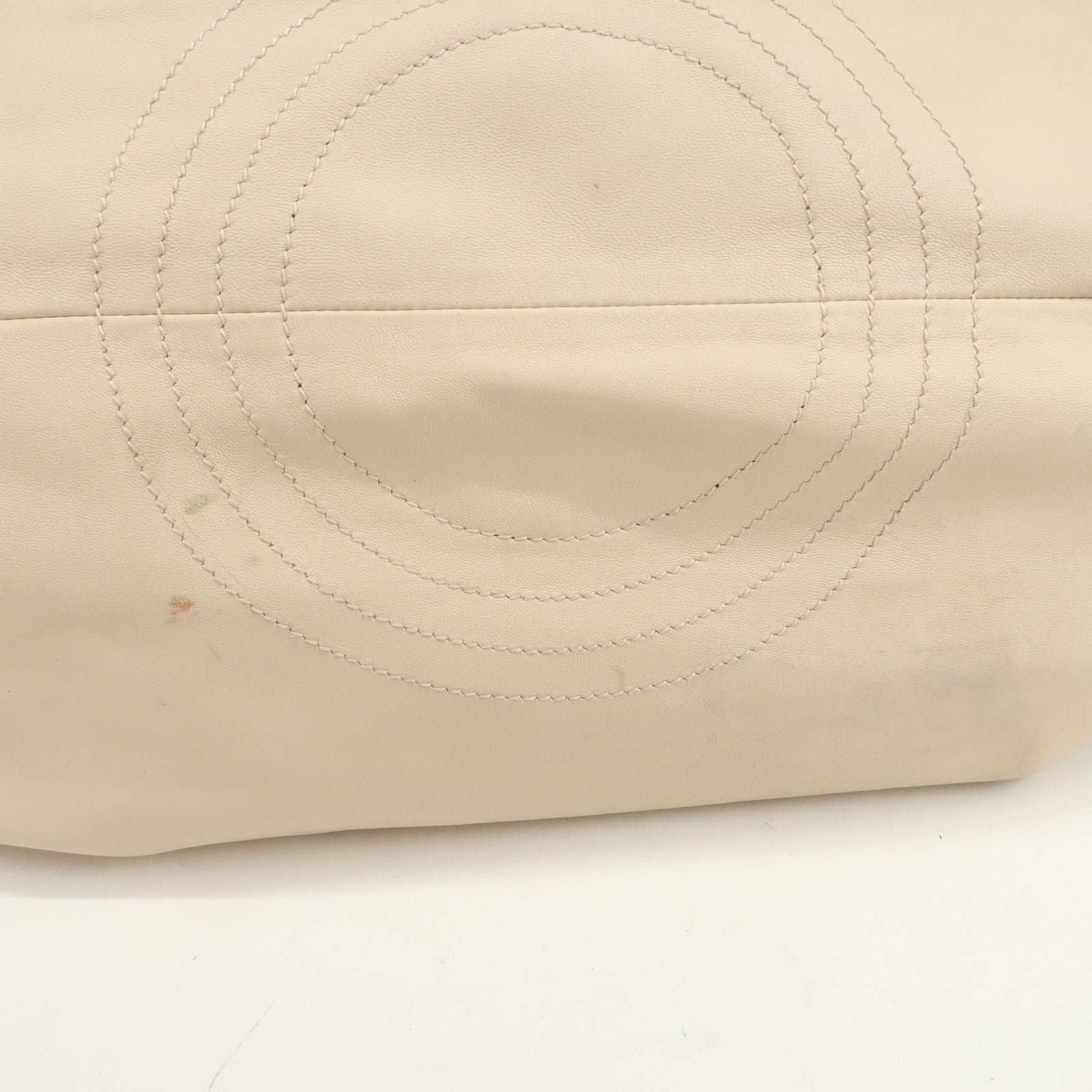 LOEWE Anagram Logo Nappa Leather Hand Bag Shoulder Bag Ivory