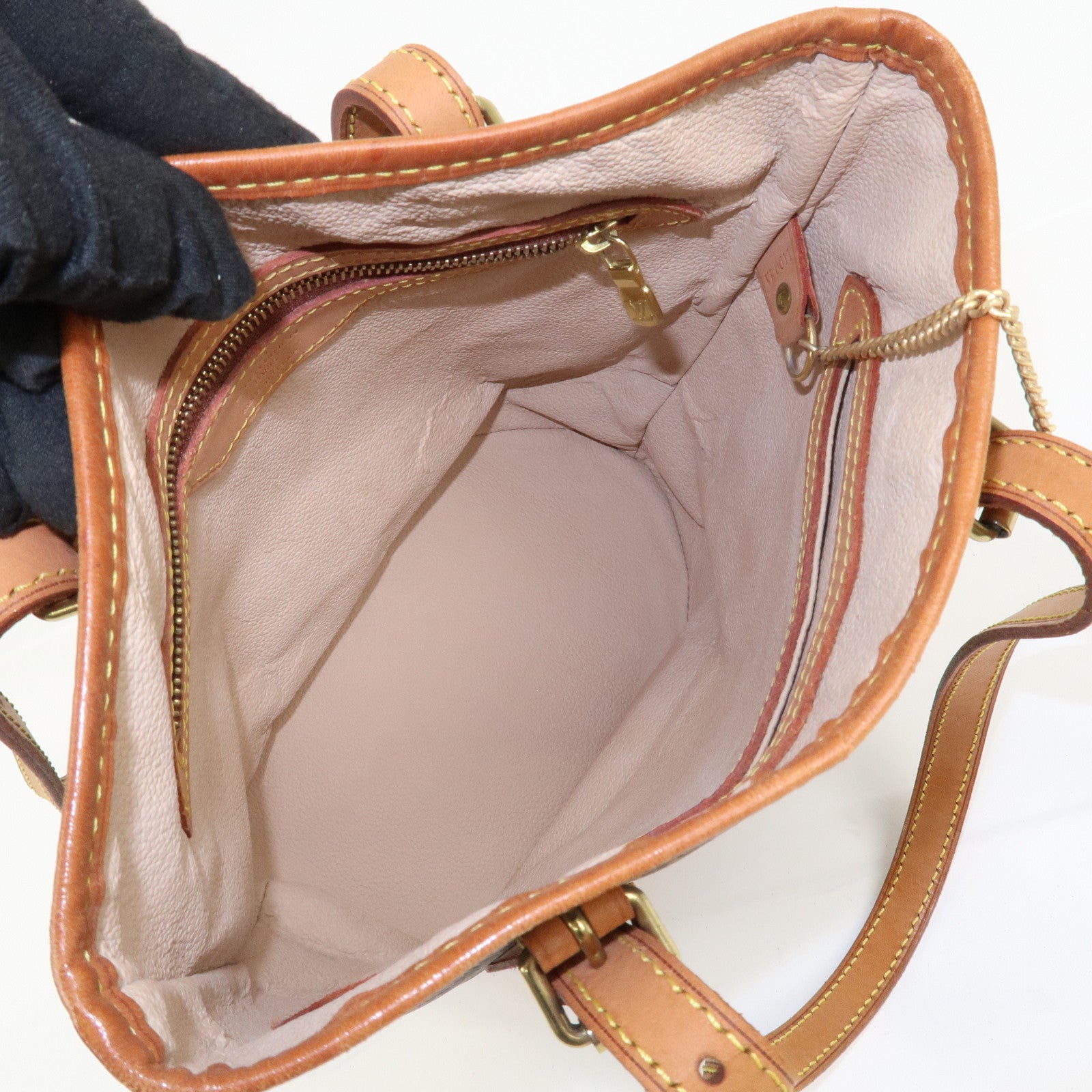 Louis Vuitton Monogram Canvas Bucket PM Hand Bag Brown M42238
