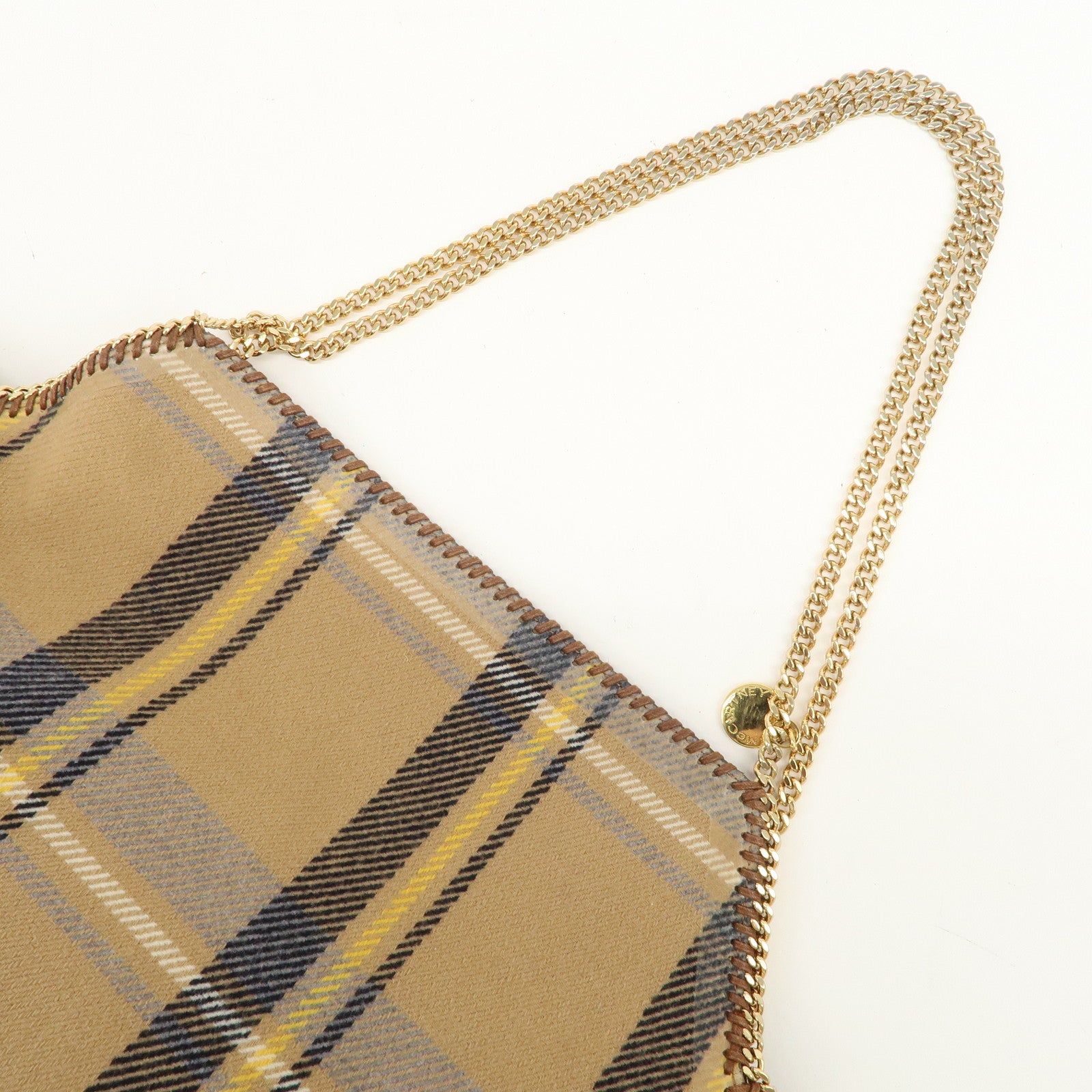 STELLA MCCARTNEY Falabella 2Way Hand Bag Shoulder Bag Plaid