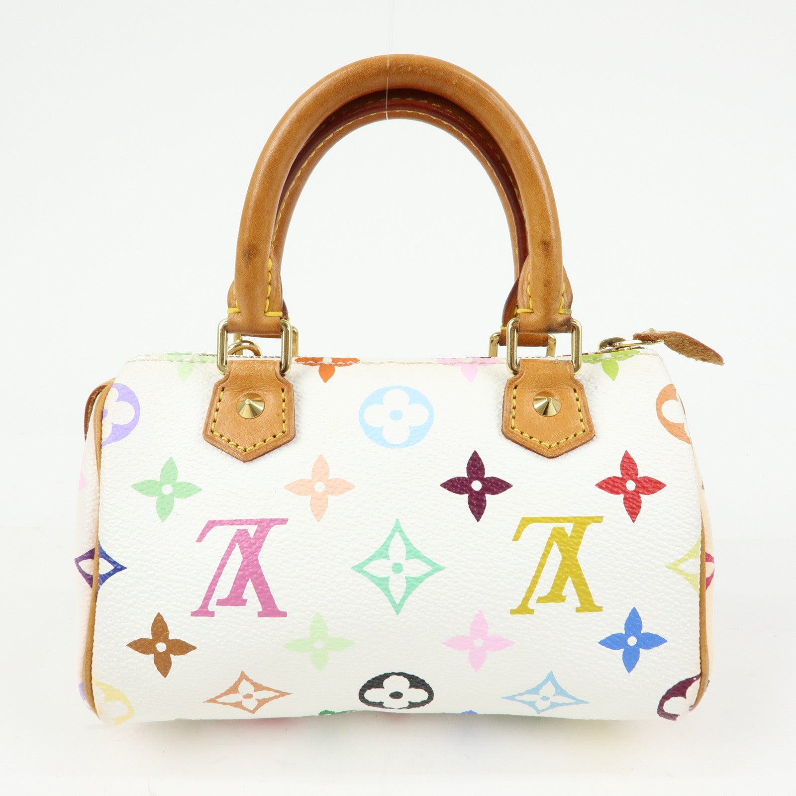 Louis Vuitton Monogram Multicolor Mini Speedy Hand Bag Blanc M92645