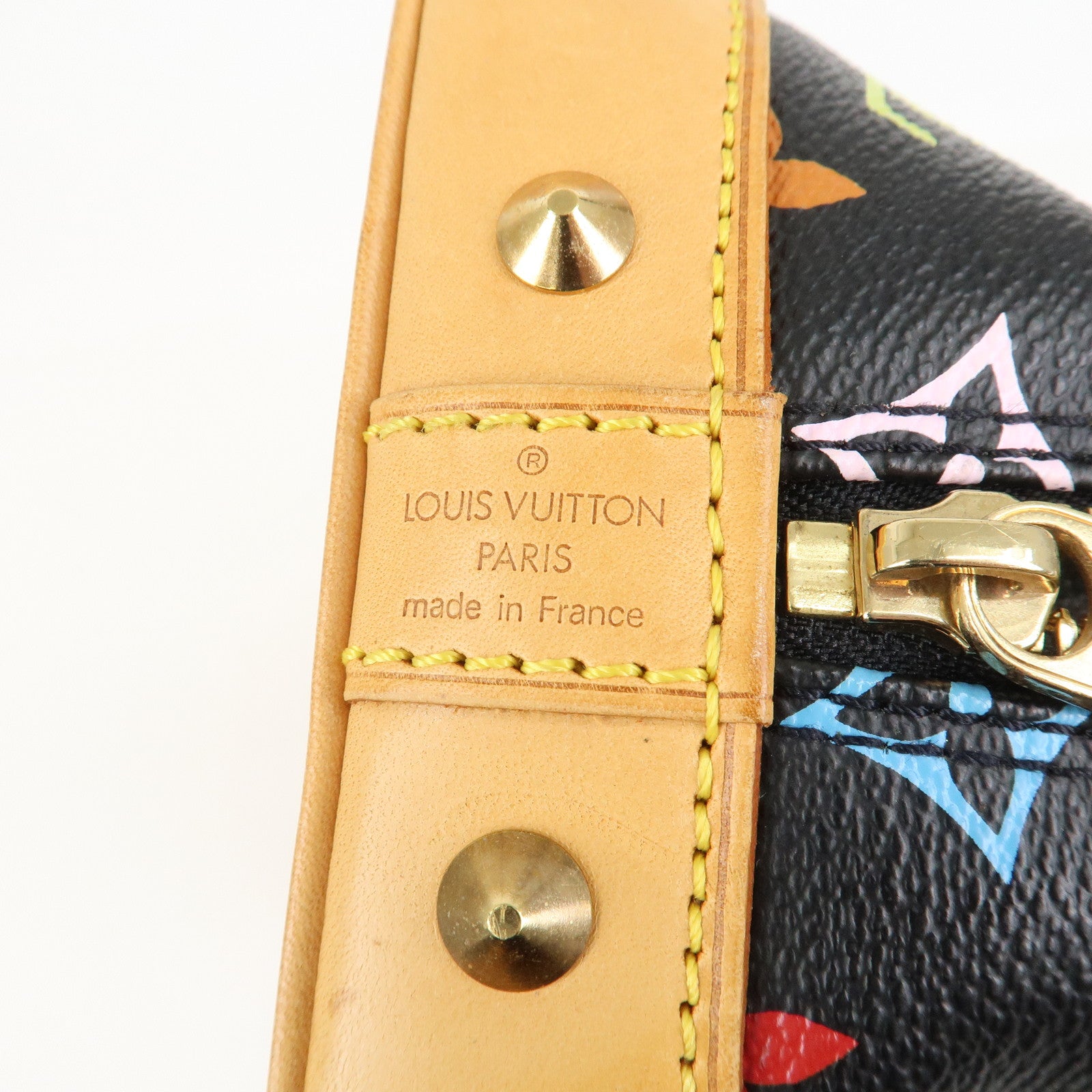 Louis Vuitton Monogram Multicolor Alma Hand Bag Noir M92646