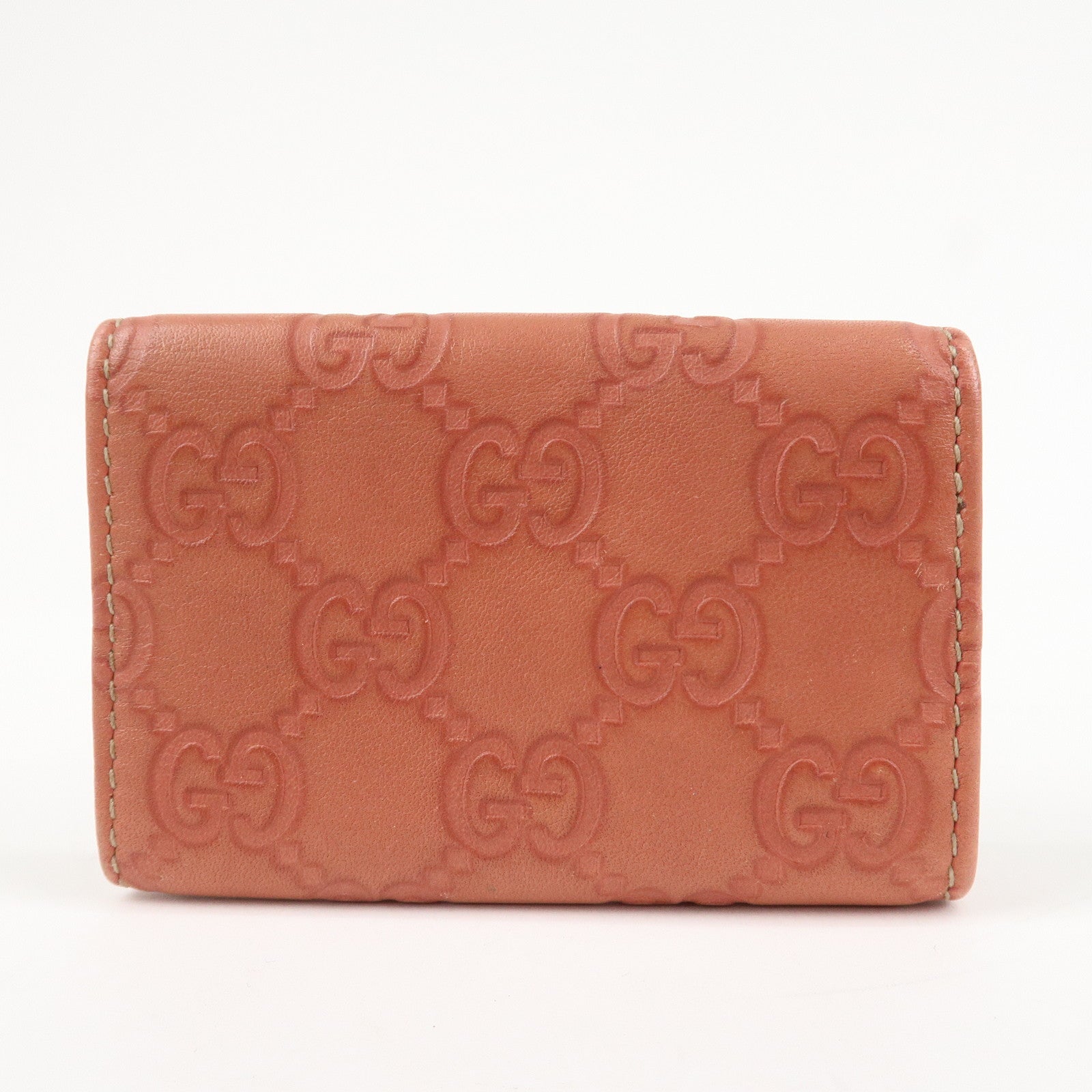 GUCCI Guccissima Leather 6 Rings Key Case Pink Gold HDW 212111 Used