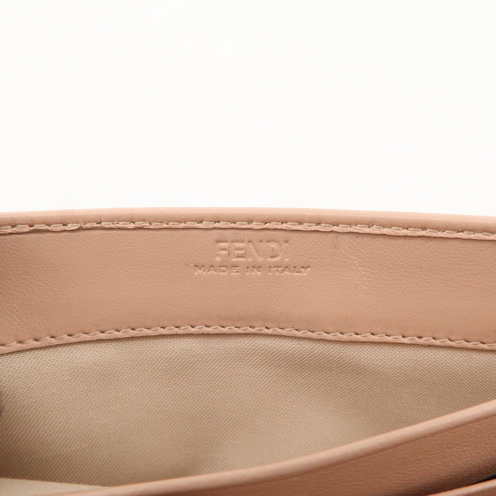 FENDI Zucca Baguette Continental Long Wallet Pink 8M0251 Used