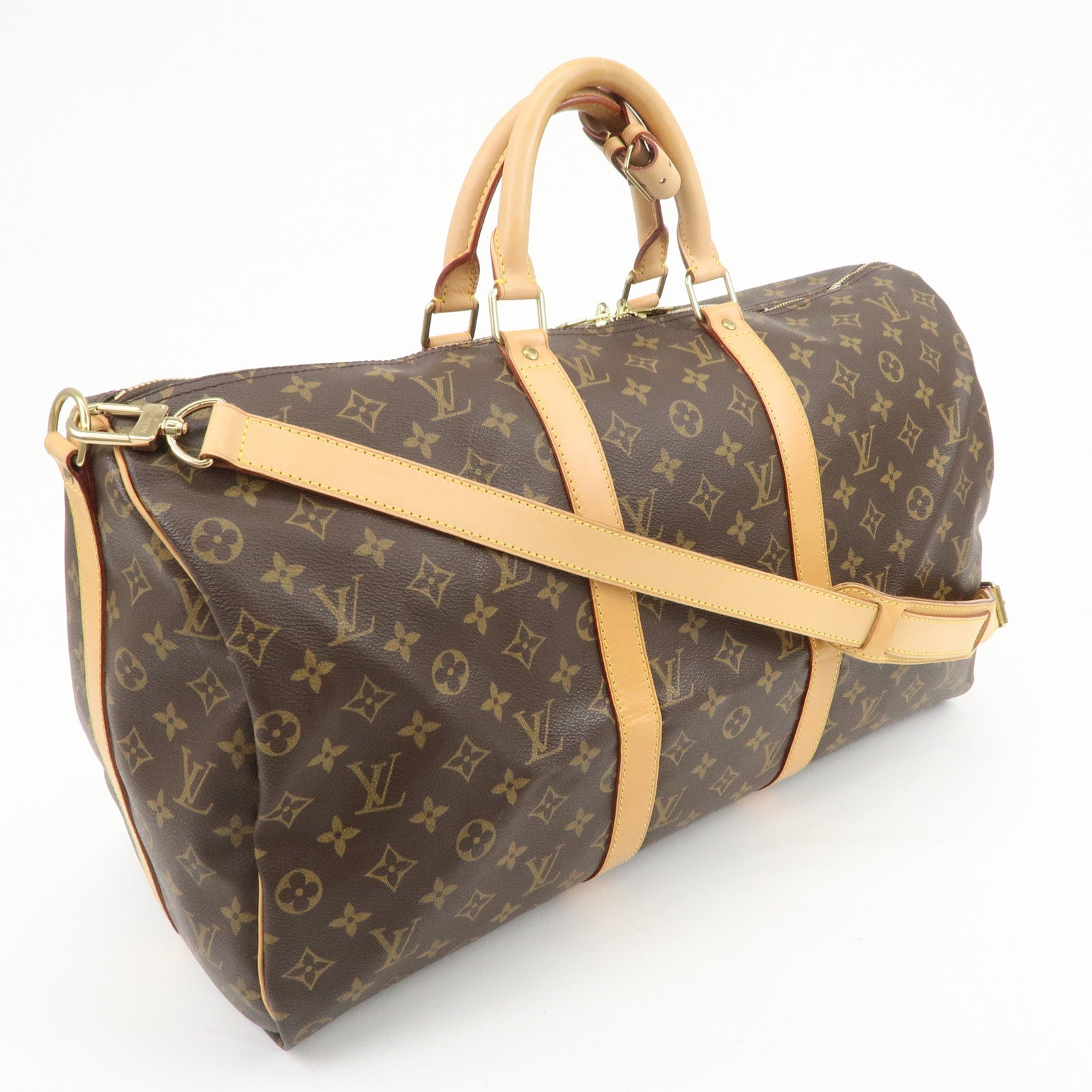 Louis Vuitton Monogram Keep All Bandouliere 50 Boston Bag M41416