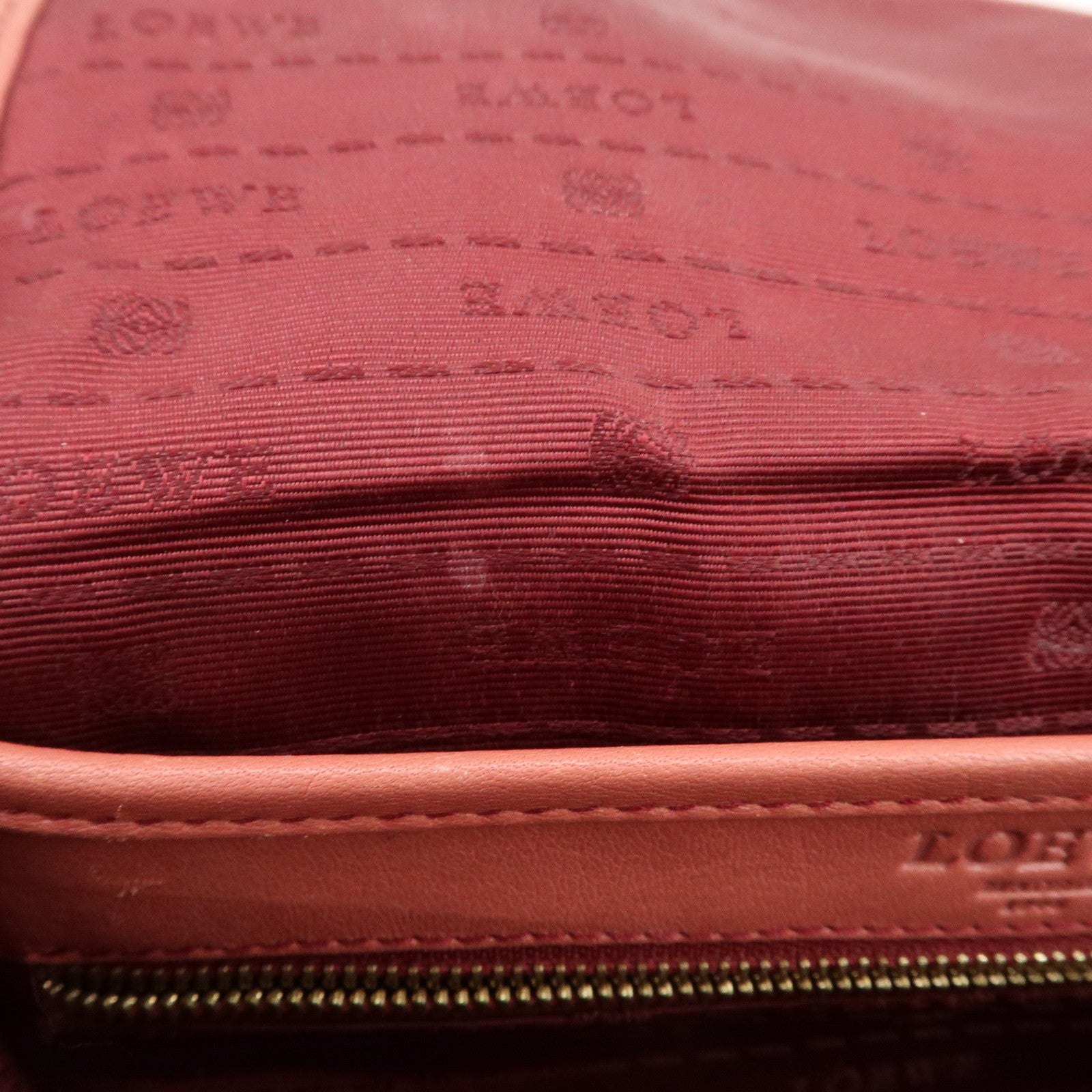 LOEWE Heritage Leather Shoulder Bag Crossbody Bag Pink