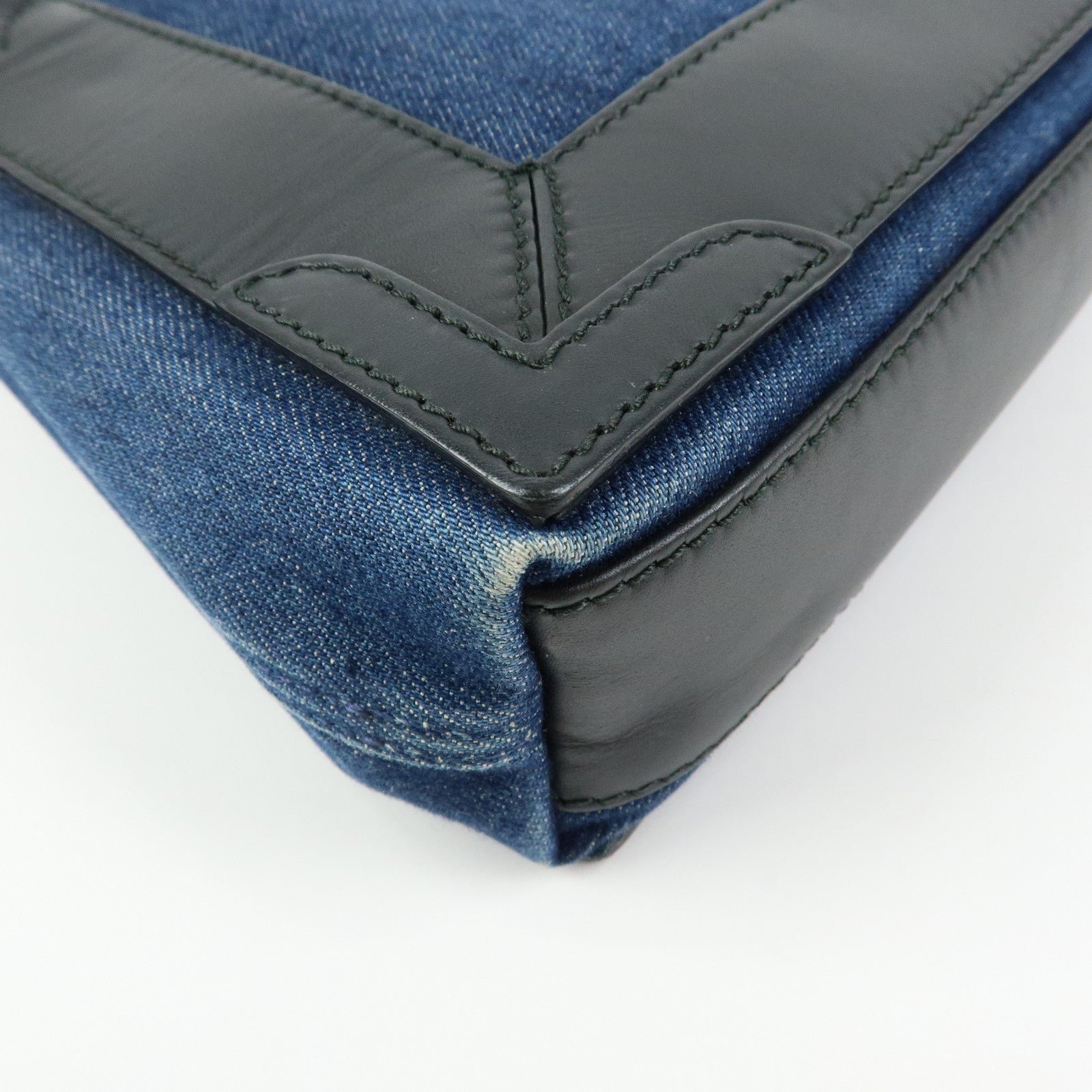 BALENCIAGA Baby Cabas Denim 2Way Bag Hand Shoulder Bag Blue Black