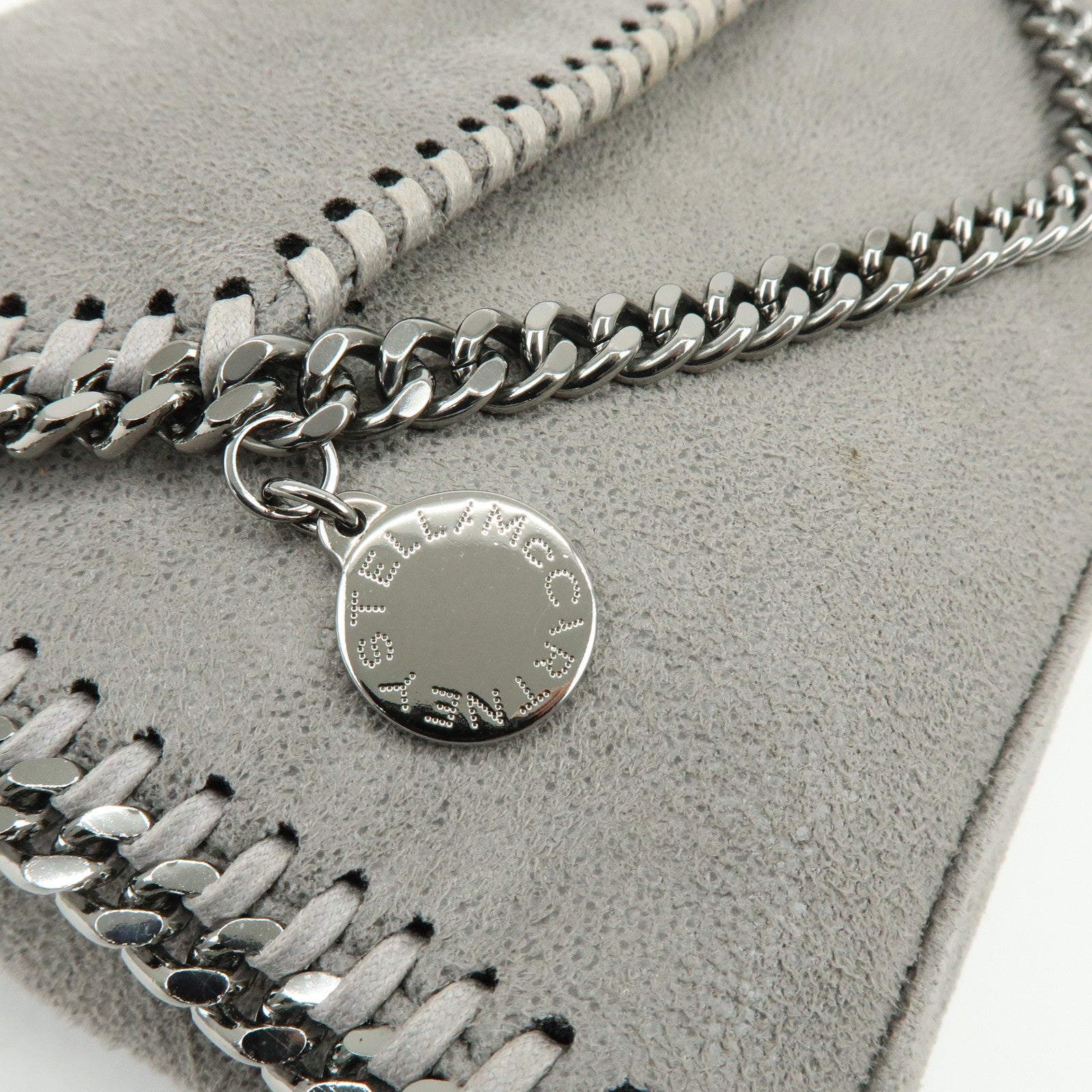 STELLA MCCARTNEY Falabella Faux Leather Shoulder Bag Gray 364519