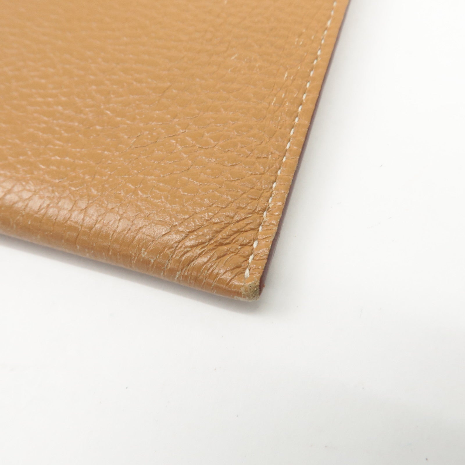 HERMES Leather Ameli H Logo Shoulder Bag Brown Silver HDW Used