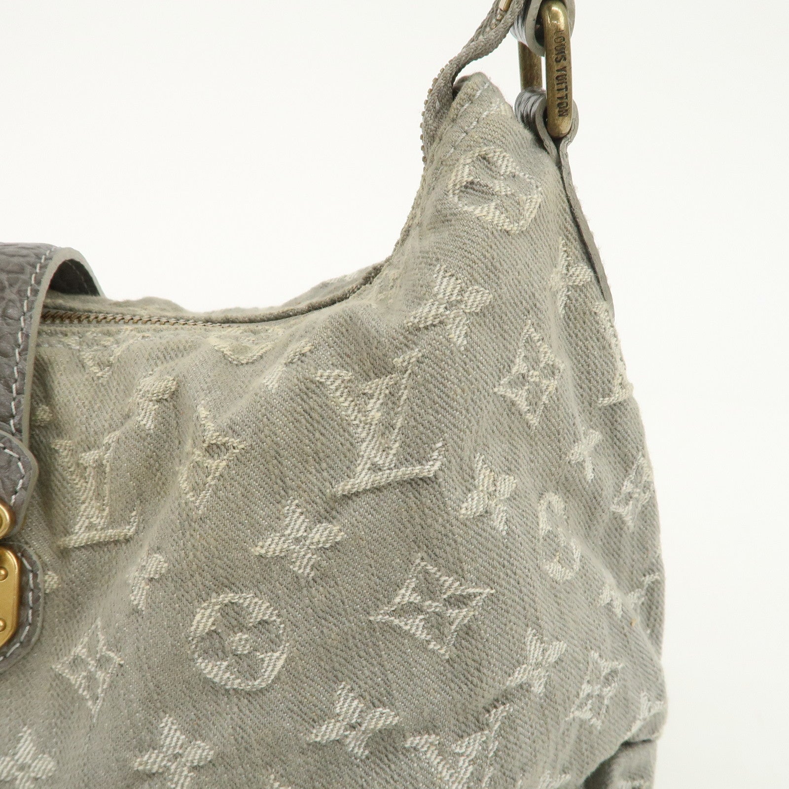 Louis Vuitton Monogram Denim Slightly Shoulder Bag Green M95834