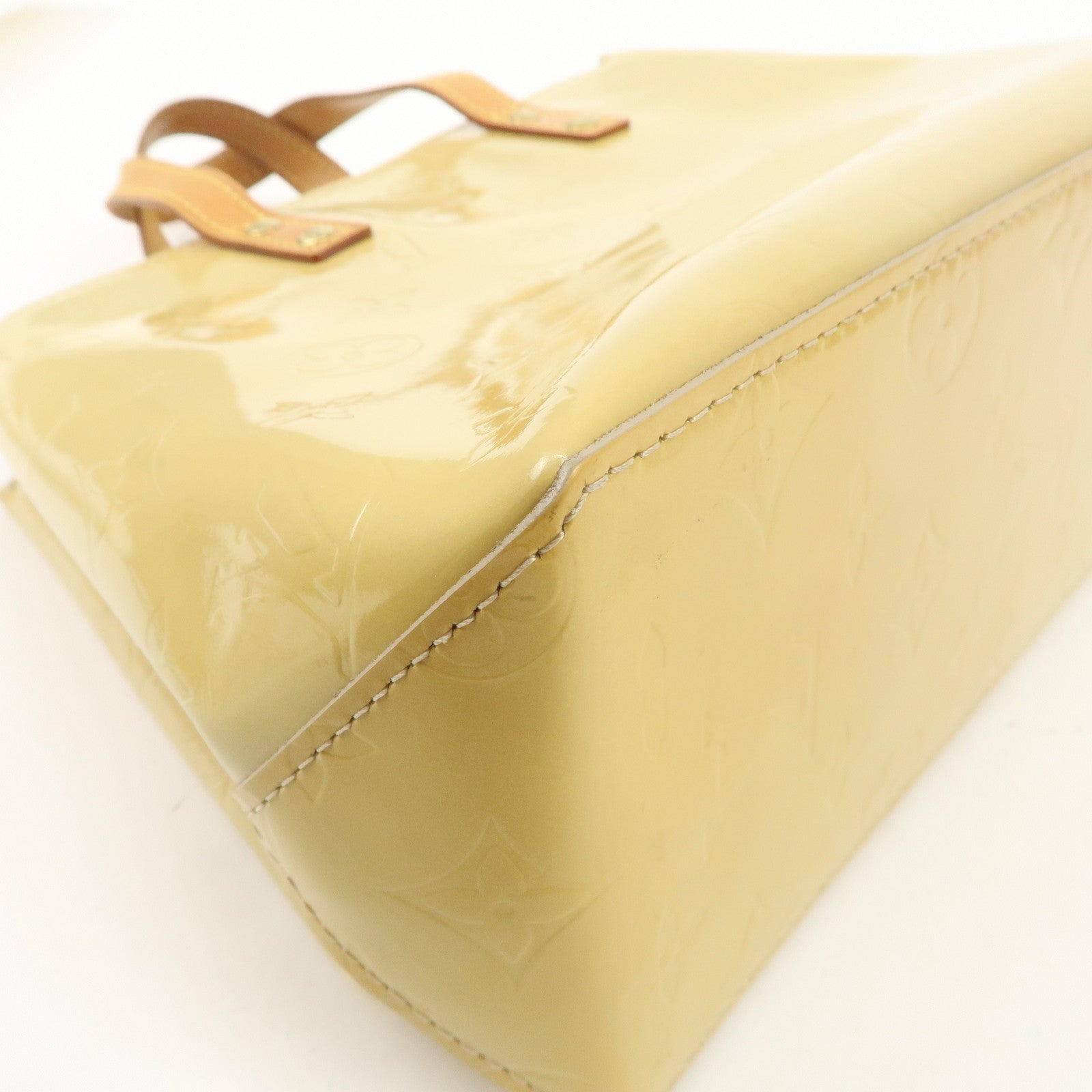 Louis Vuitton Monogram Vernis Lead PM Hand Bag Beige M91144