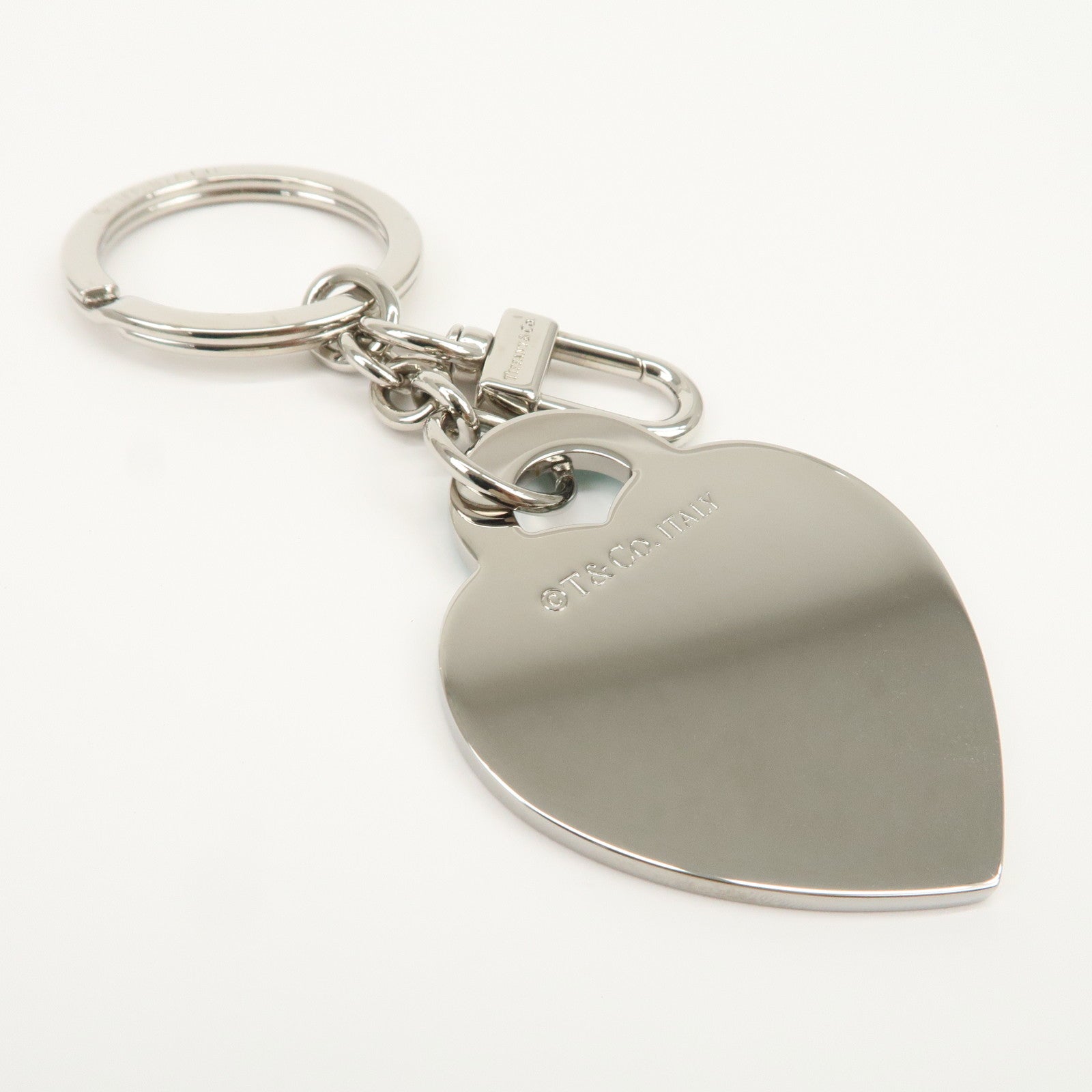 Tiffany & Co Return to Tiffany Heart Key Chain Key Ring Light BLue