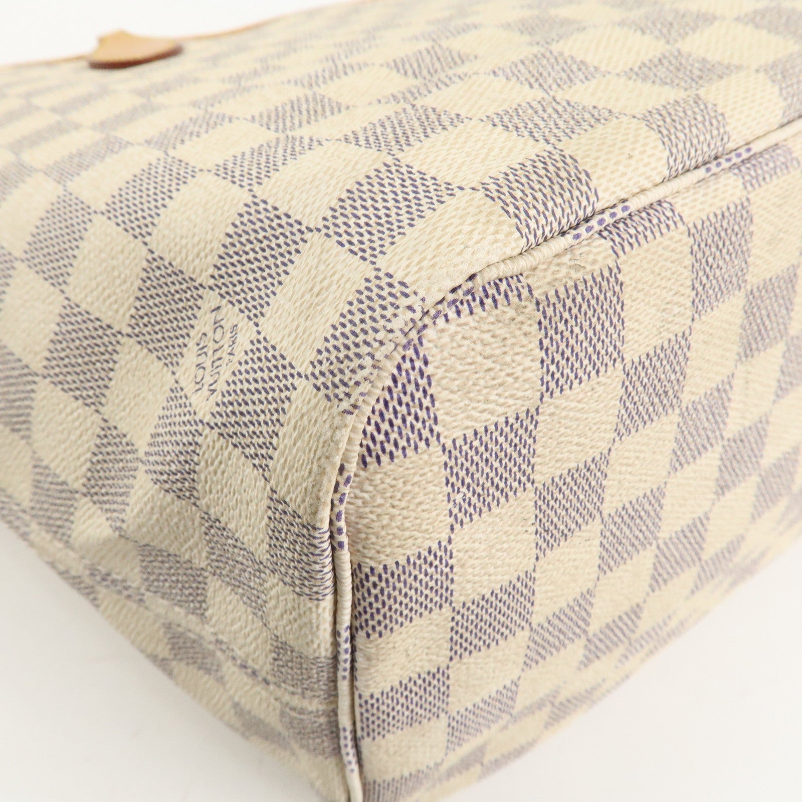 Louis Vuitton Damier Azur Neverfull MM Tote Bag Shoulder Bag N51107 Used
